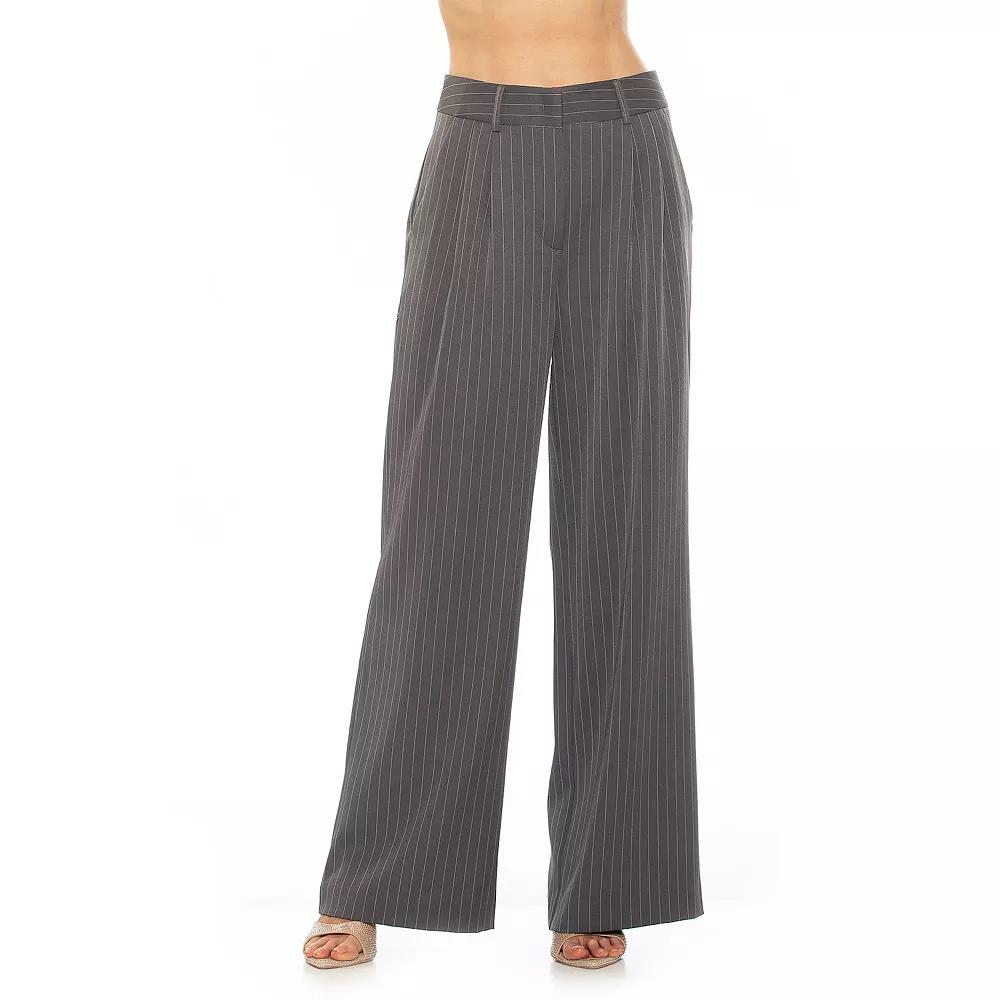 Women's ALEXIA ADMOR Elodie Belted Front Zip Wide Leg Pant,  Product Image