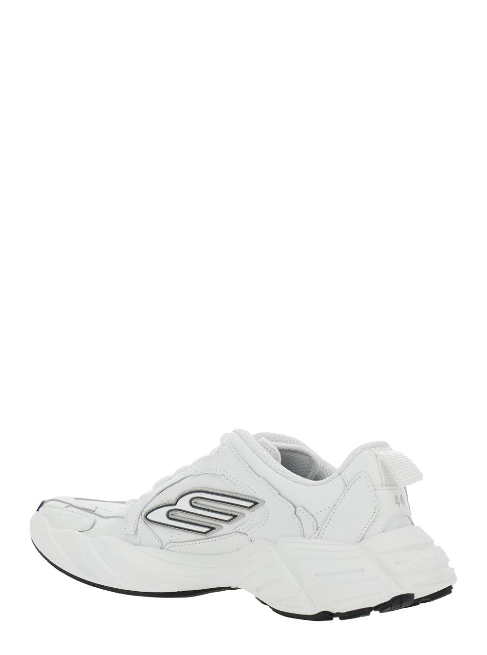 BALENCIAGA Men White Cowskin And Polyester Monday Shoe Sneakers Product Image