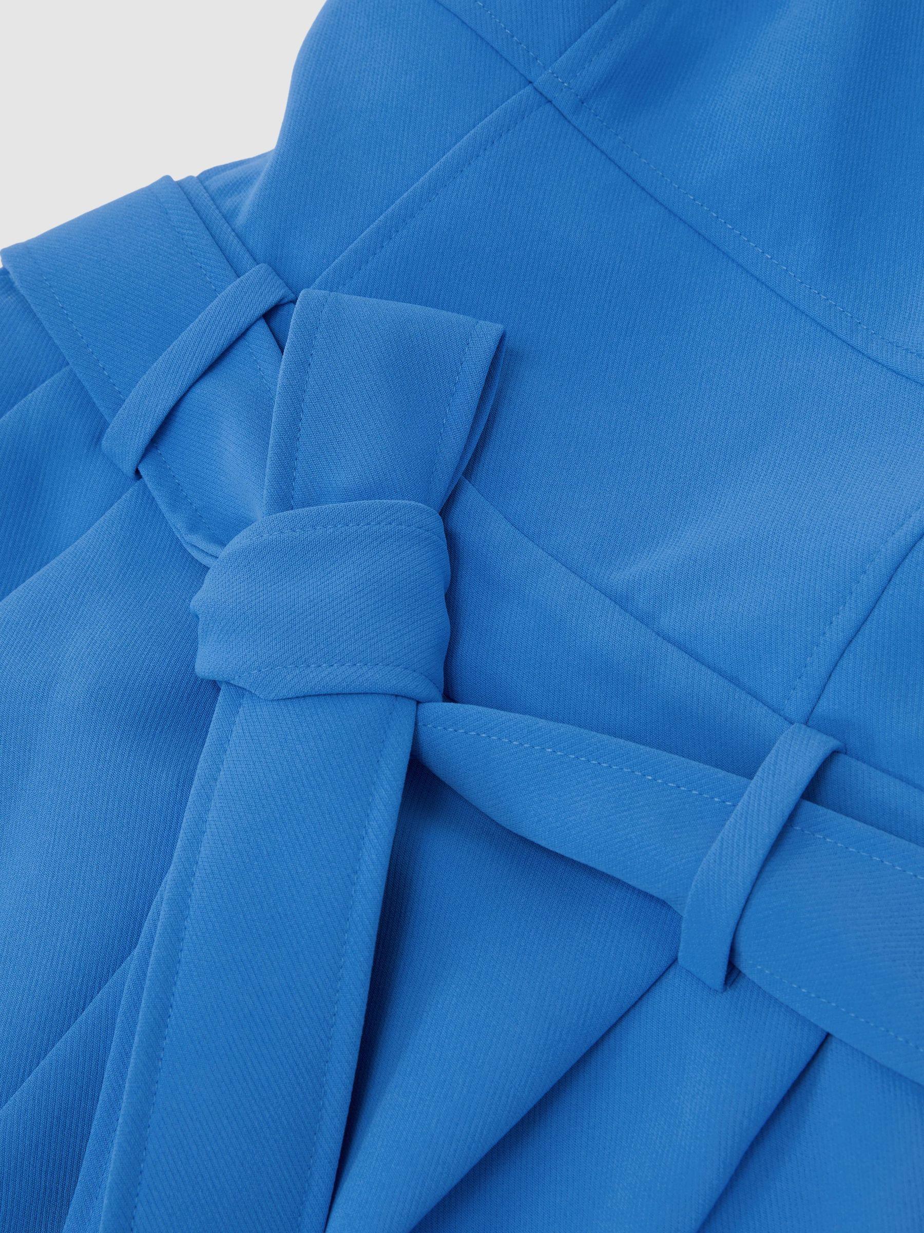 Structured Cut-Out Belted Playsuit in Blue Product Image