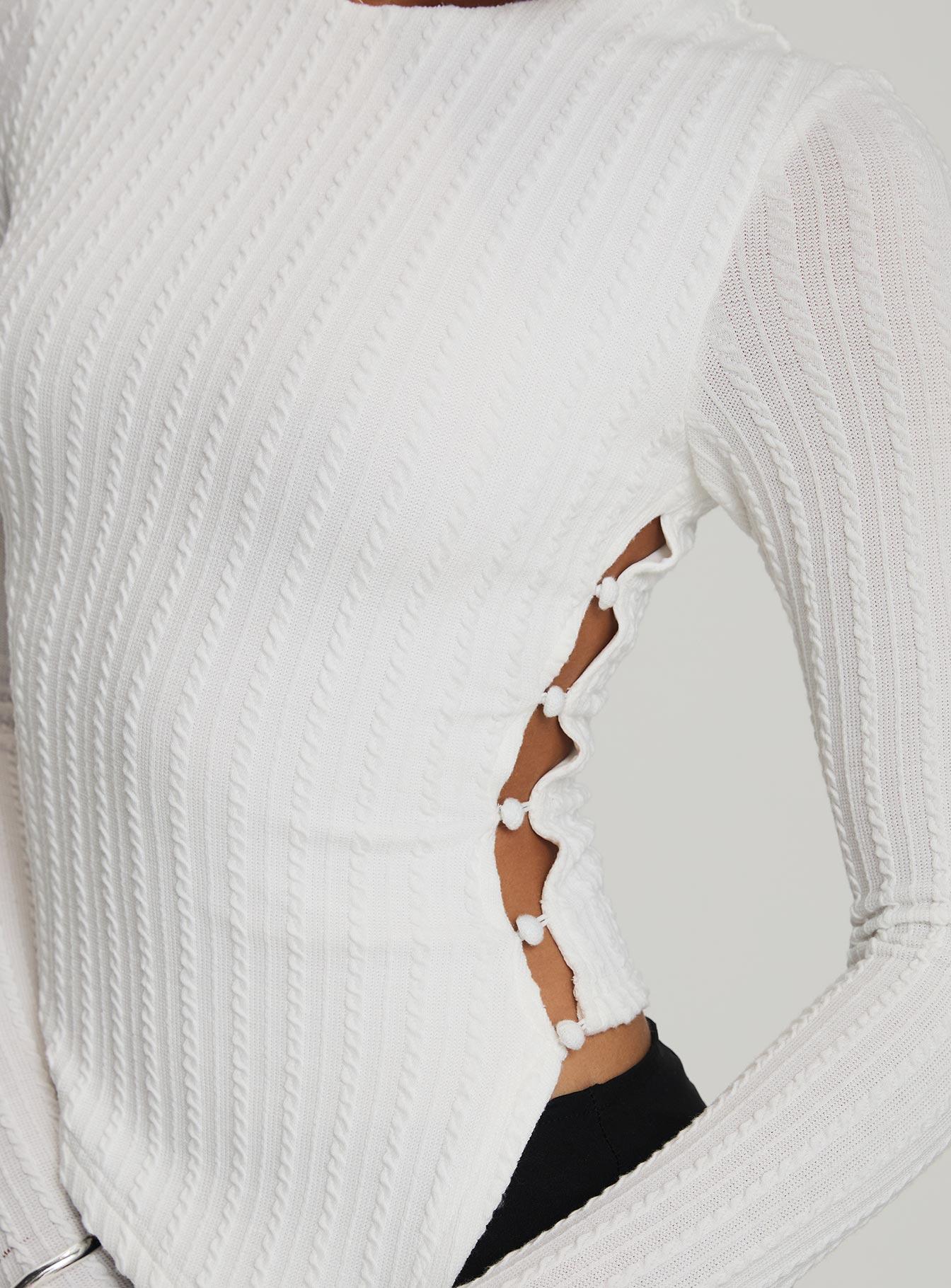 Yulkie Long Sleeve Top White Product Image