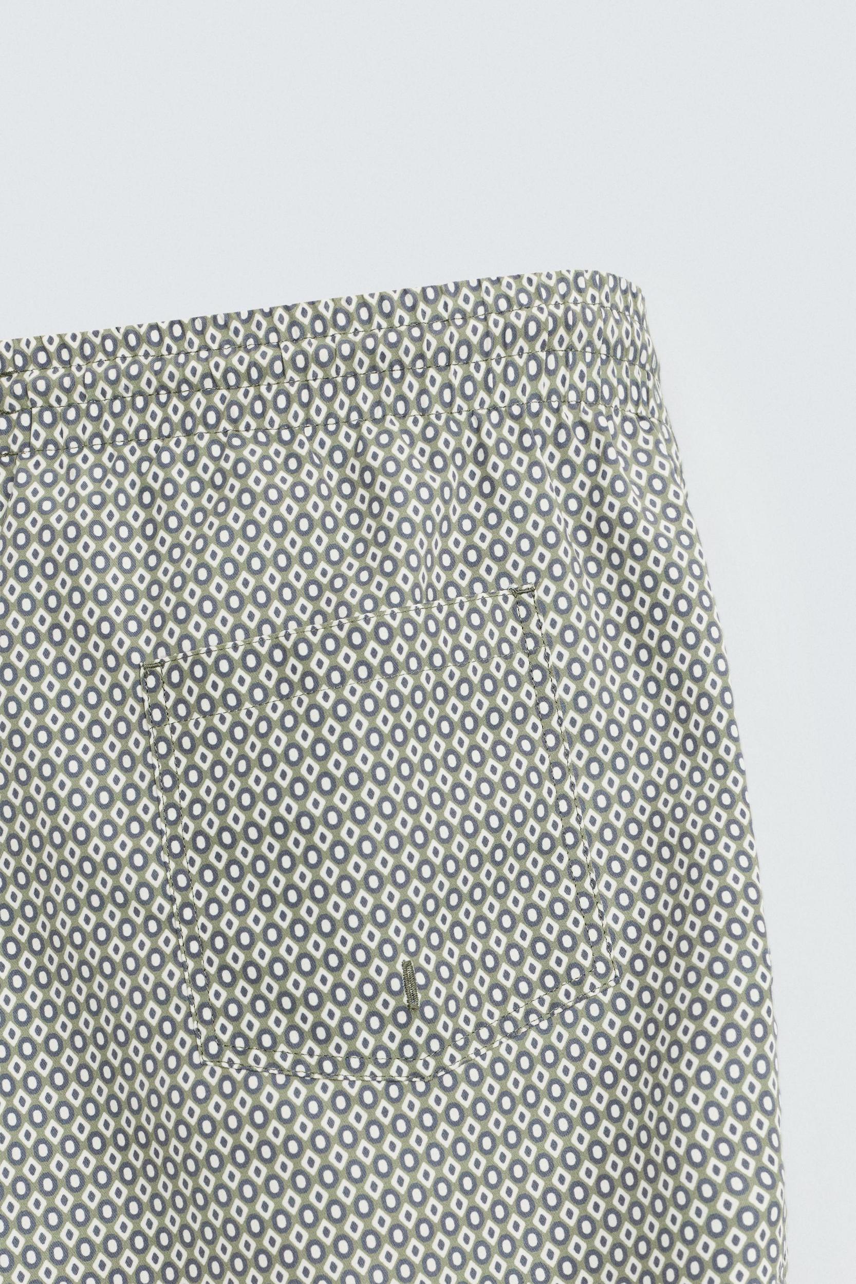 GEOMETRIC PRINT MID-LENGTH SWIMSUIT Product Image