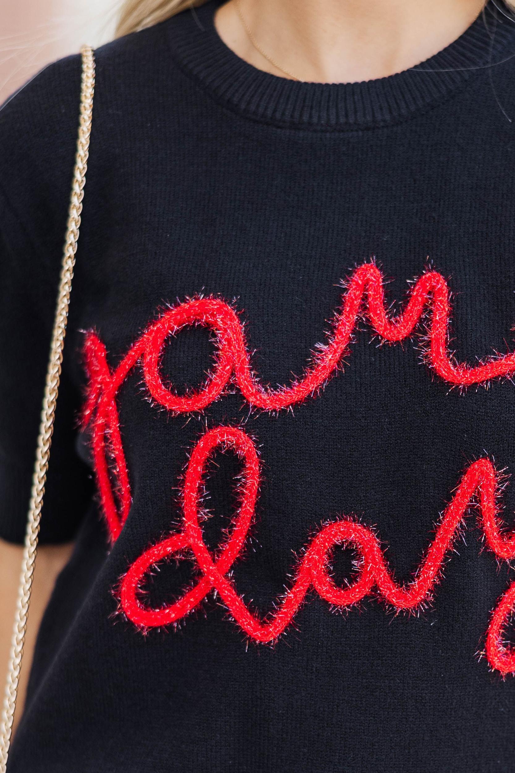 To The Stadium Black Game Day Puff Sleeve Sweater Female Product Image