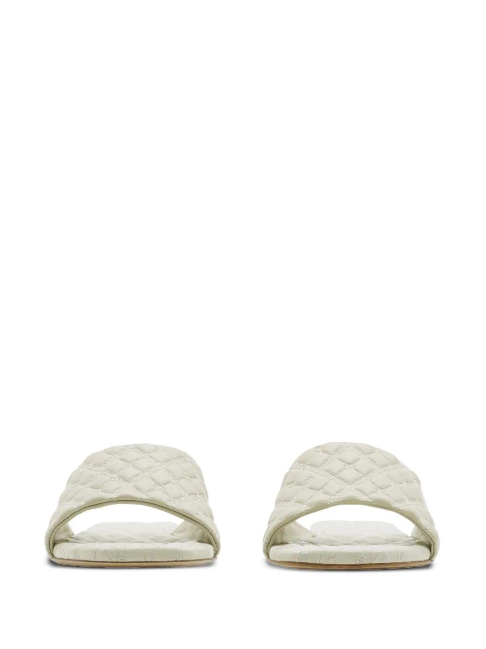quilted leather flat sandals Product Image