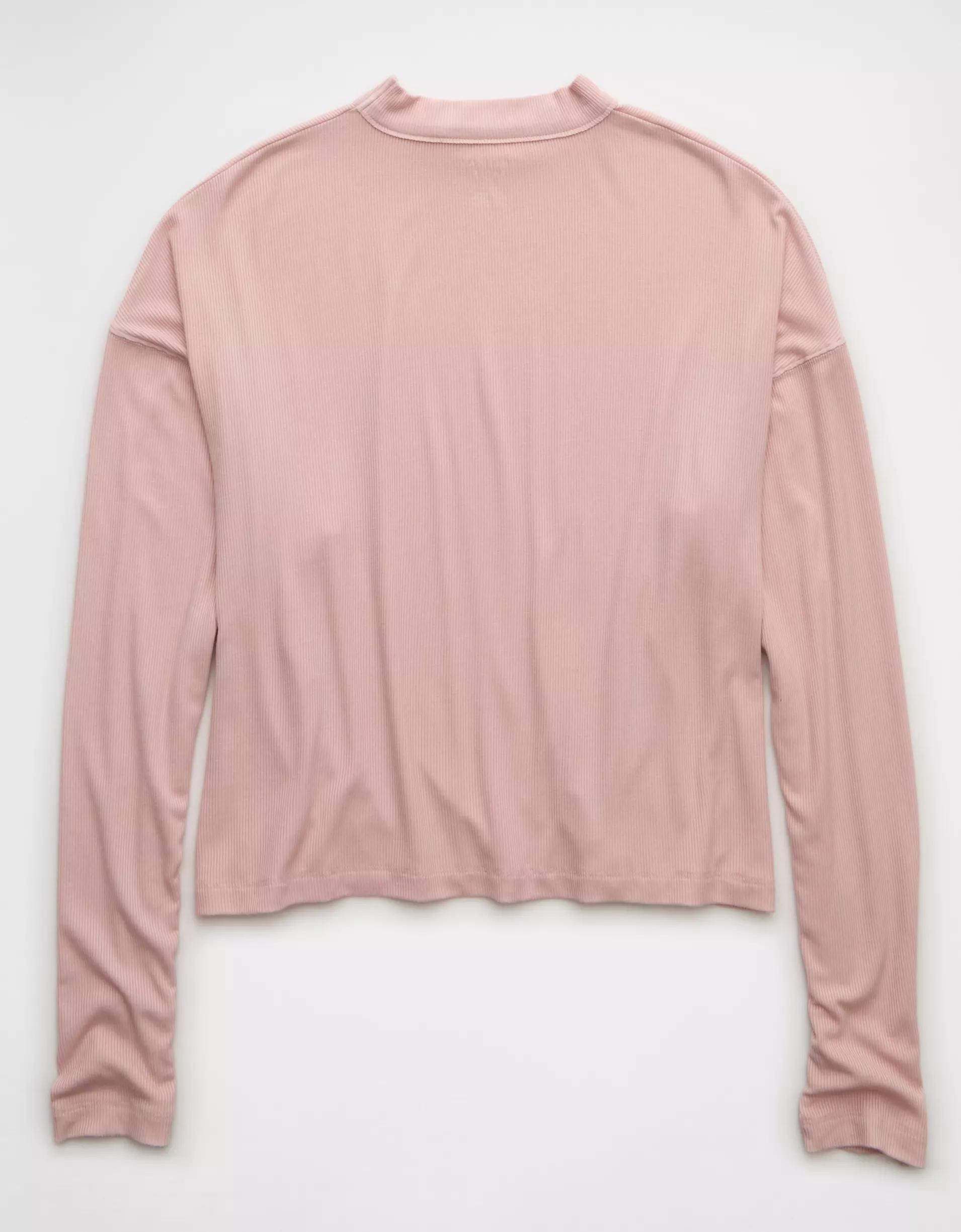 AE Soft & Sexy Long Sleeve Mockneck T-Shirt Product Image