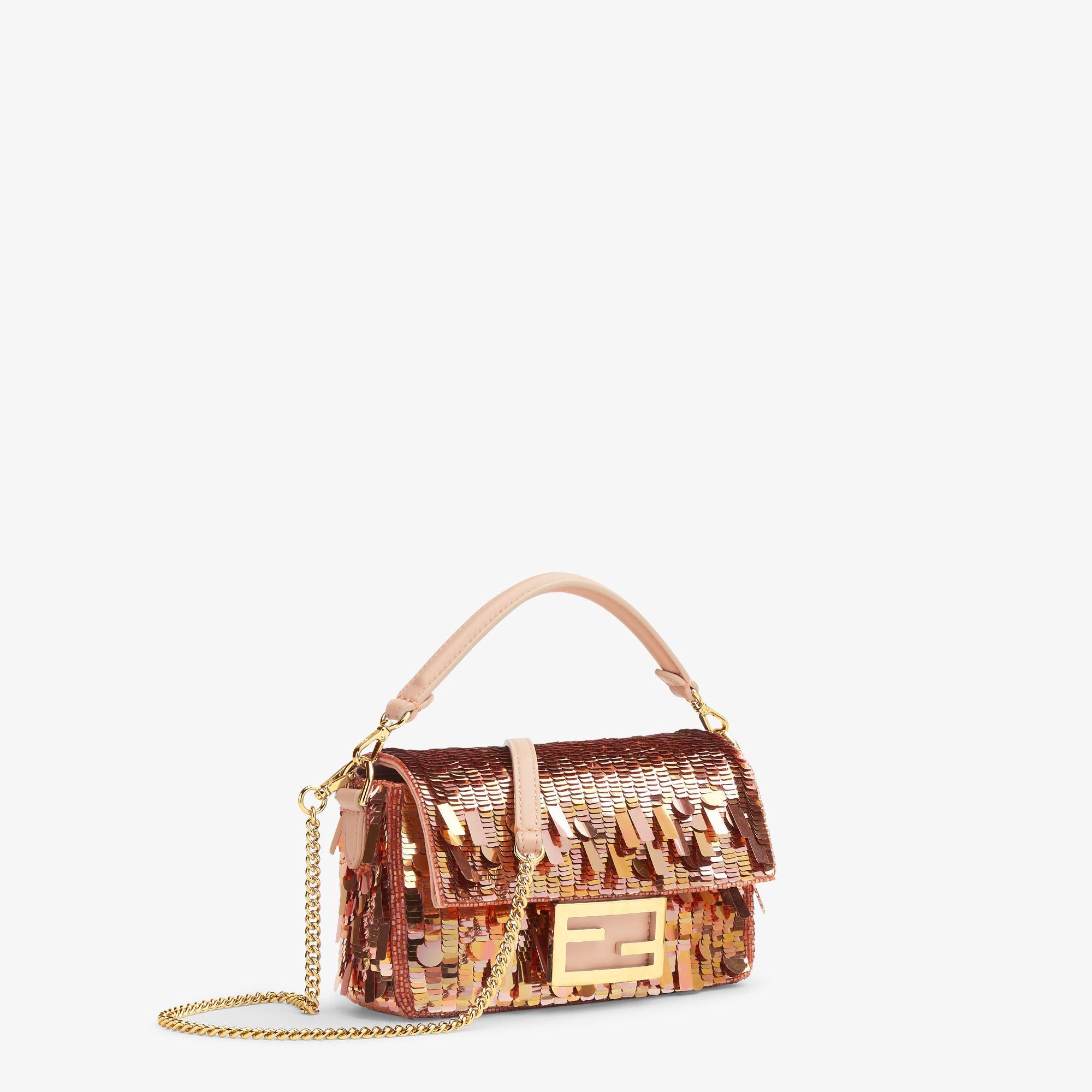 Baguette MiniBag embroidered with iridescent sequins Product Image