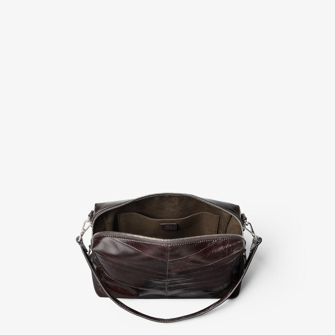 Fendi Lui Medium Dark brown inlaid hagfish leather bag Product Image