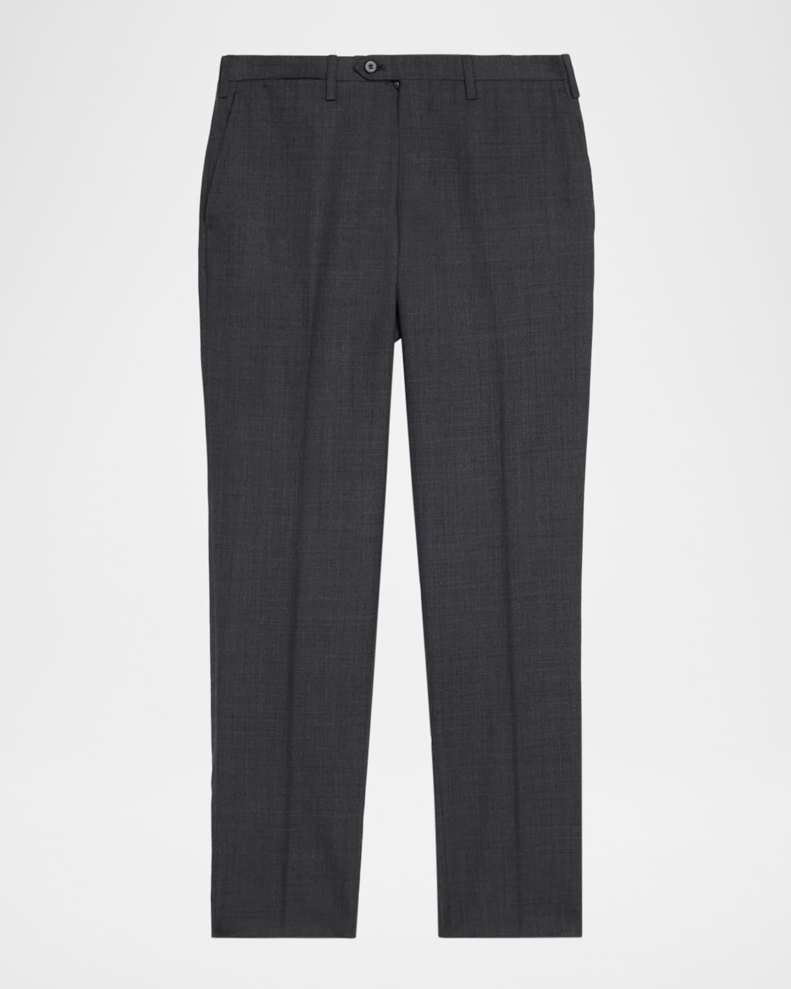 Men's Wool Twill Flat-Front Trousers Product Image