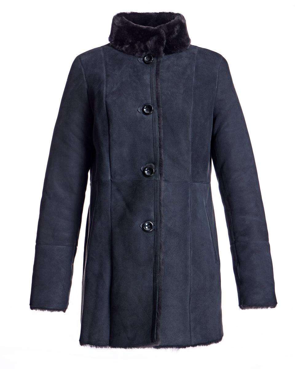 Shearling Jacket with Stand Collar-Maximilian Product Image