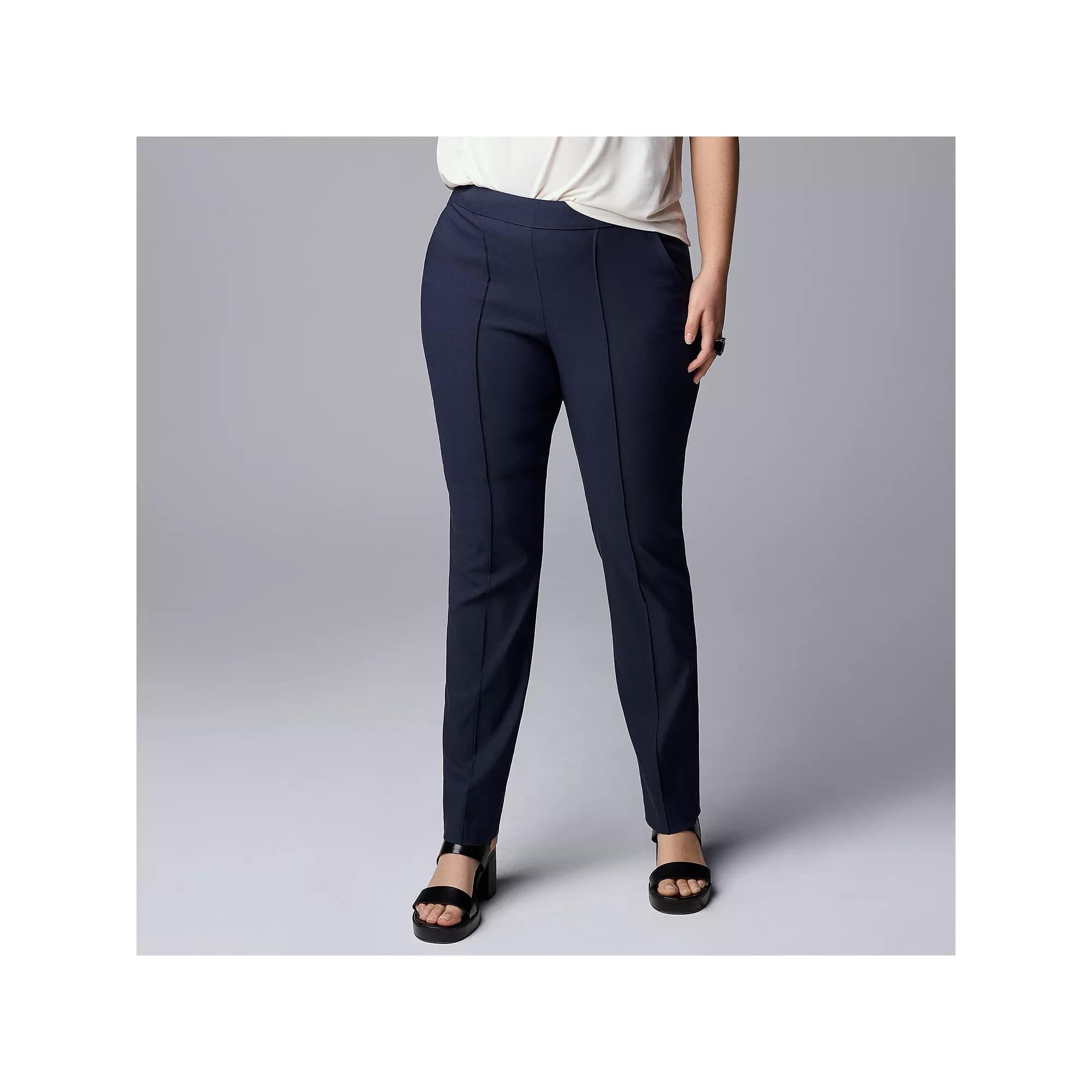 Women's Simply Vera Vera Wang Pintuck Slim Straight Pants,  Product Image