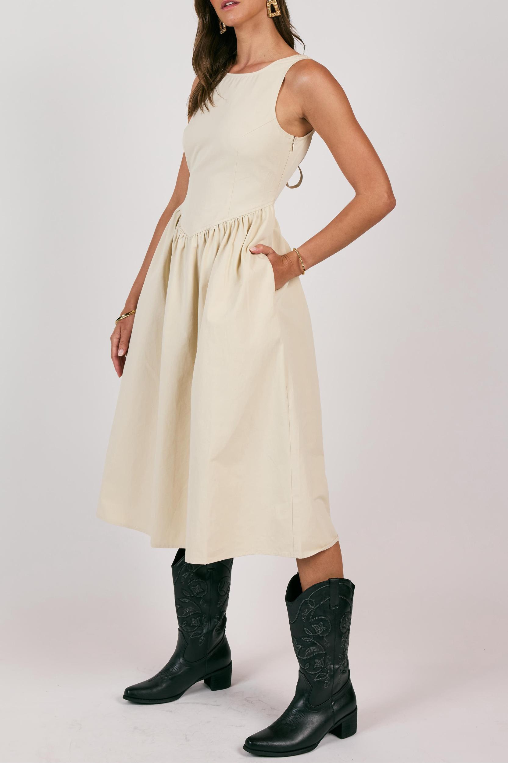 CORSET STYLE MIDI DRESS Product Image