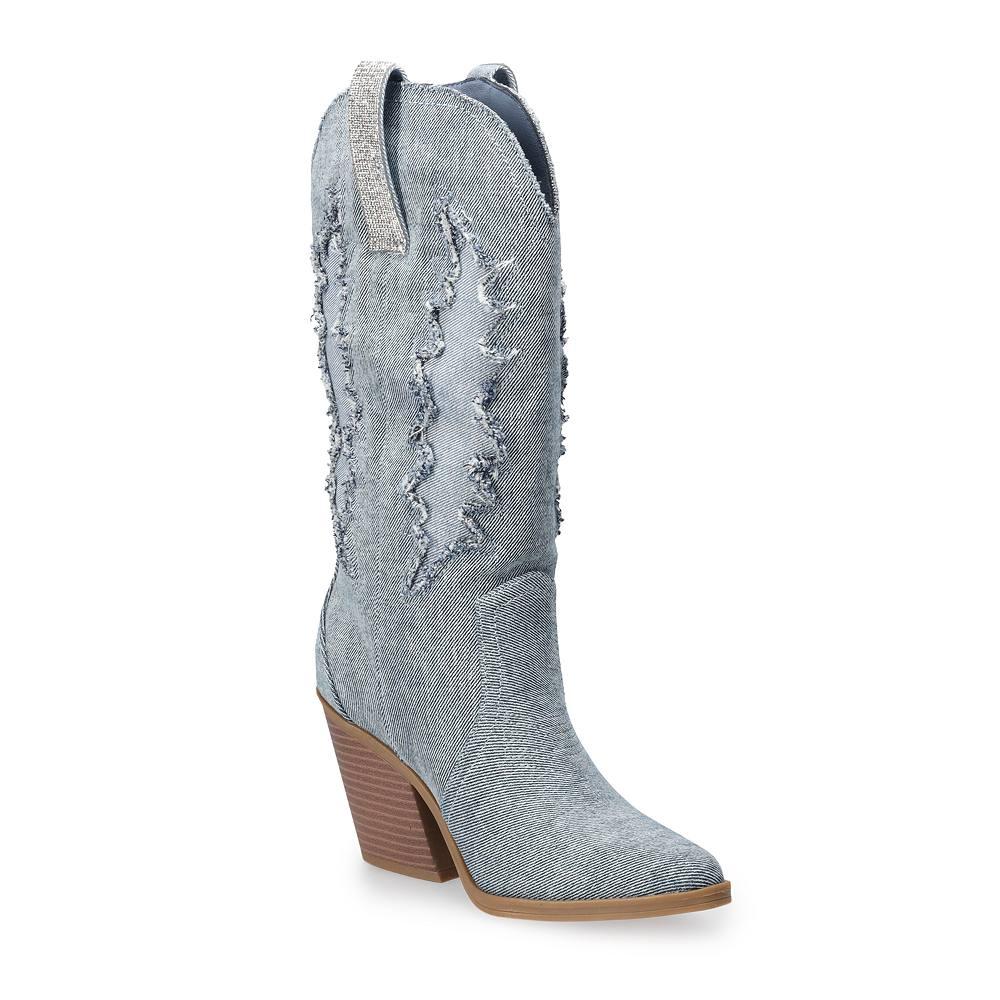 SO® Odelle Women's Western Boots, Size: 6, Blue Product Image