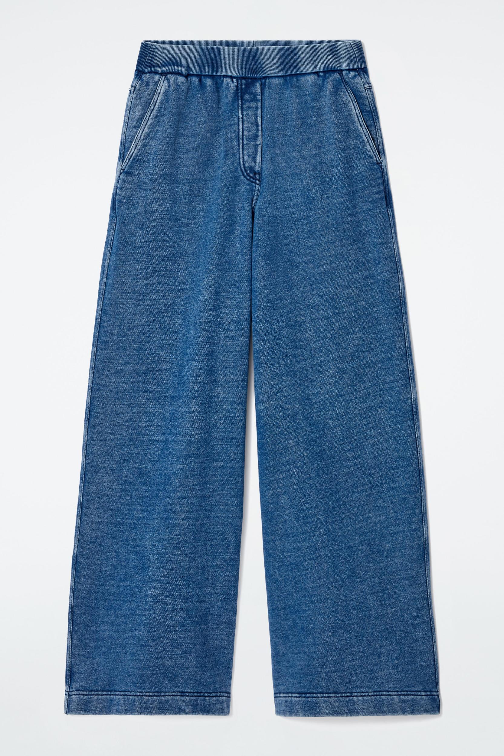 DENIM-WASH JERSEY JOGGERS Product Image