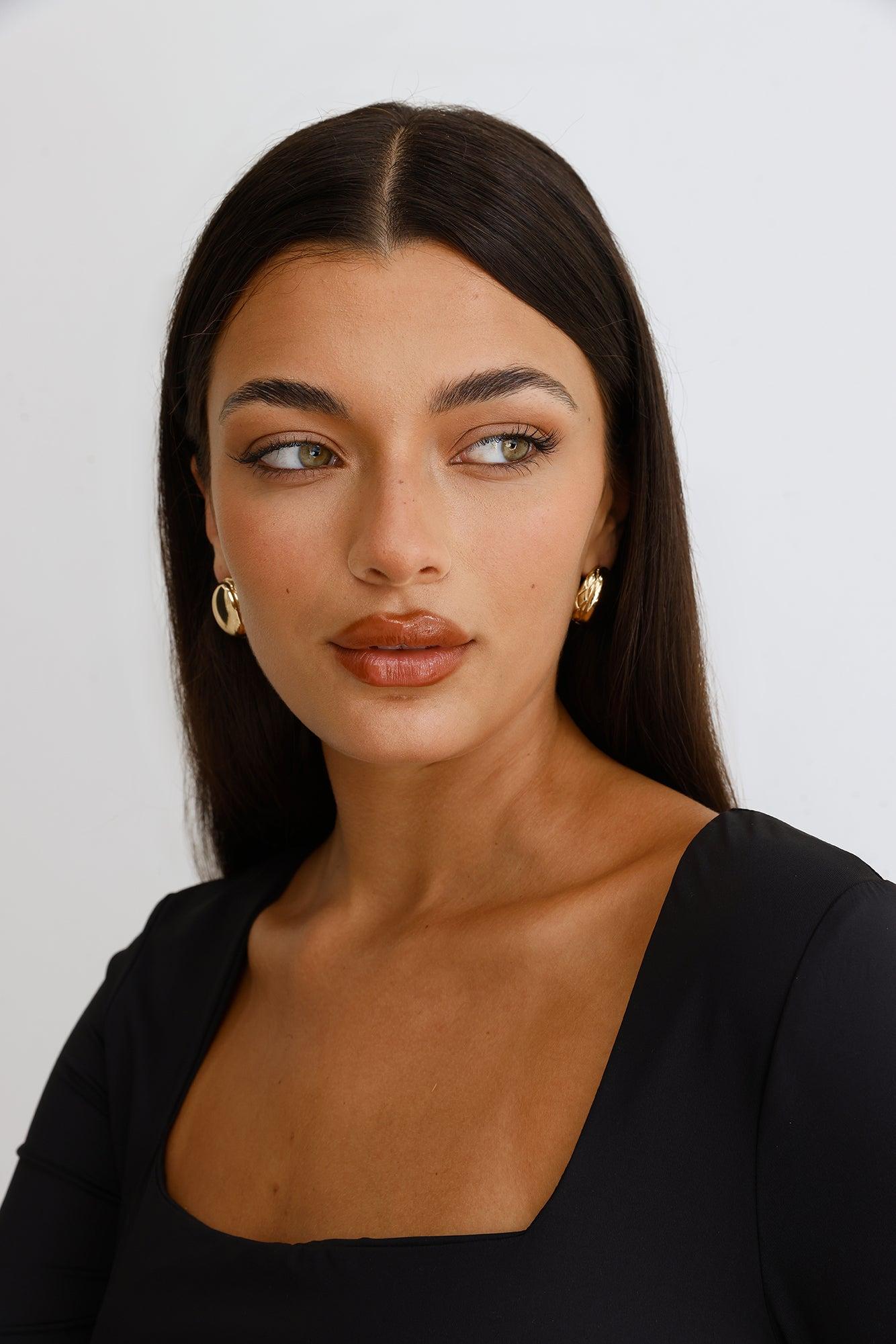 Glowing Earrings Gold Product Image