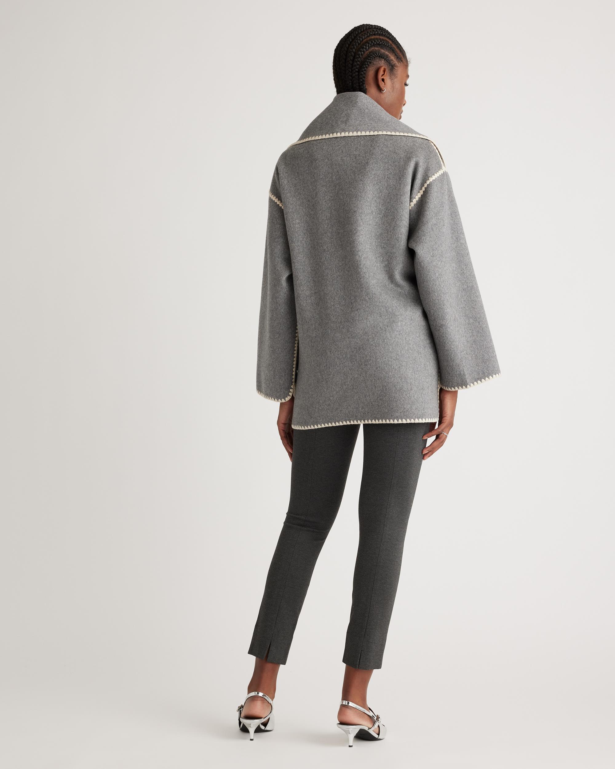 Quince | Women's Double-Faced Merino Wool Scarf Coat Product Image