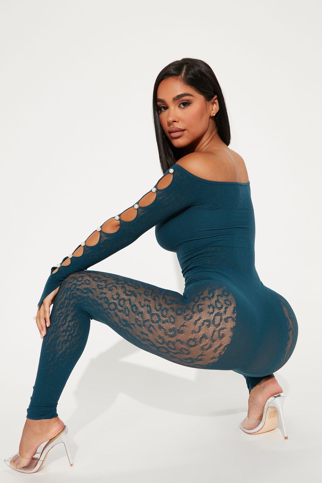 Sierra Seamless Jumpsuit - Teal Product Image