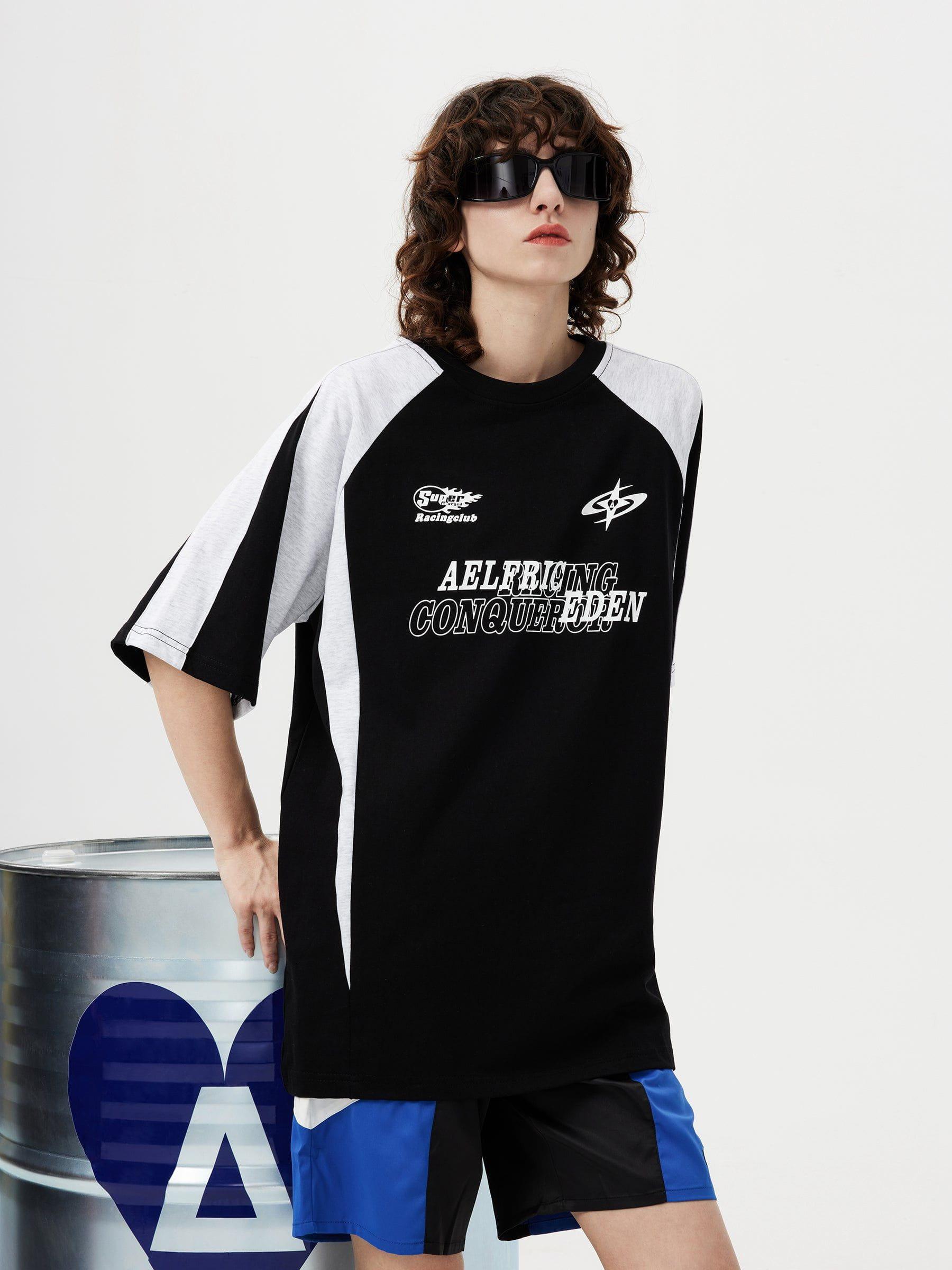 Aelfric Eden Color Blocking Racing Graphic Tee Product Image