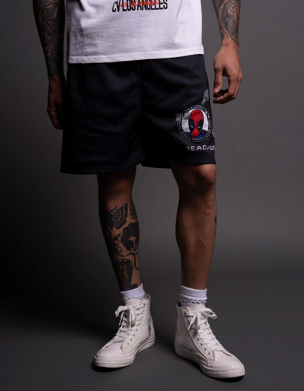 CVLA x DEADPOOL & WOLVERINE Deadpool Mesh Shorts - BLACK Product Image