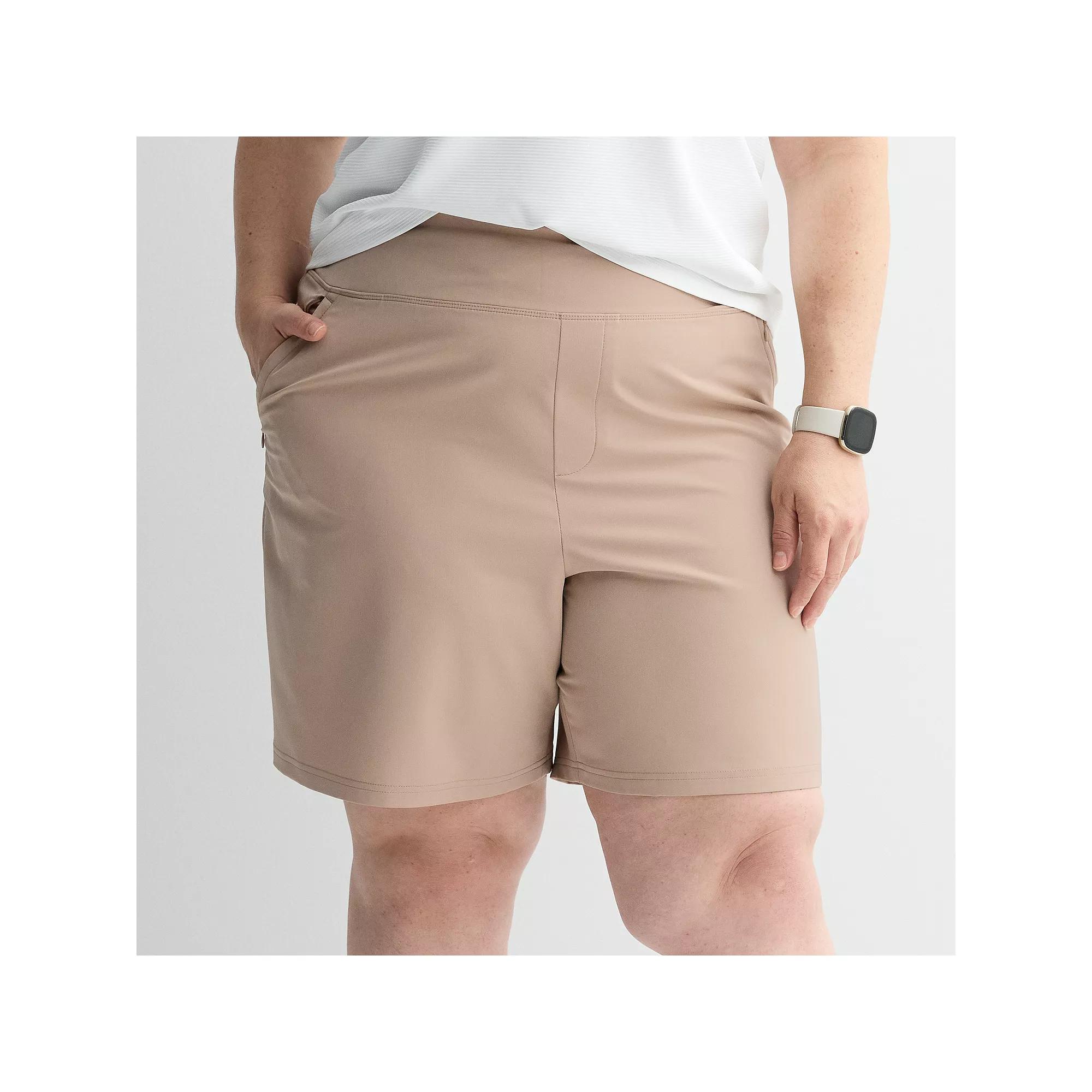 Plus Size Tek Gear® Woven Sport Gear Shorts, Women's, Size: 1XL, Brown Freeze Product Image