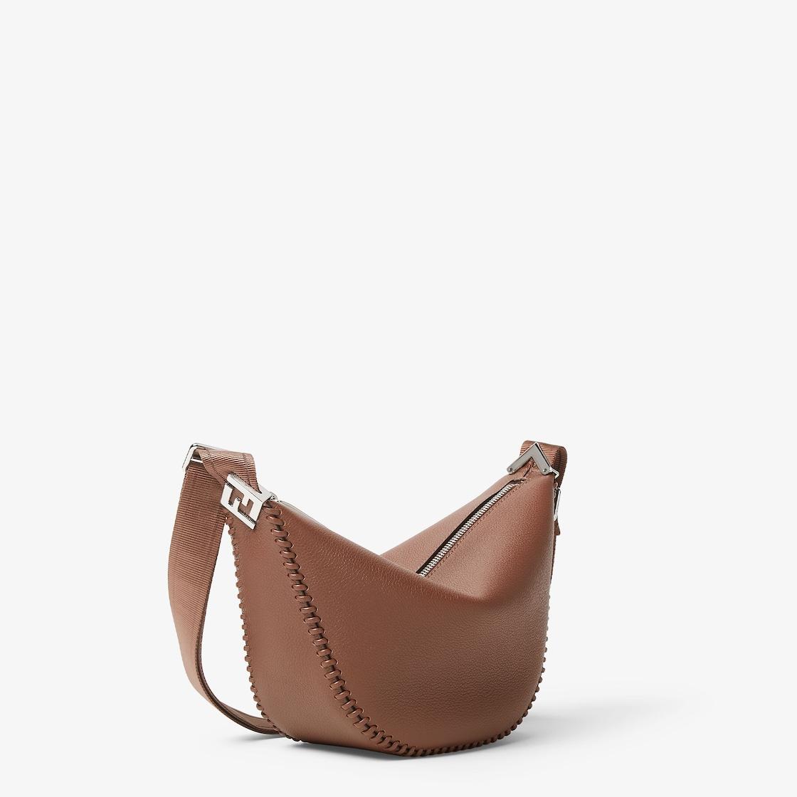 Fendi Roma Leather Fendi Melon SmallBrown leather bag Product Image