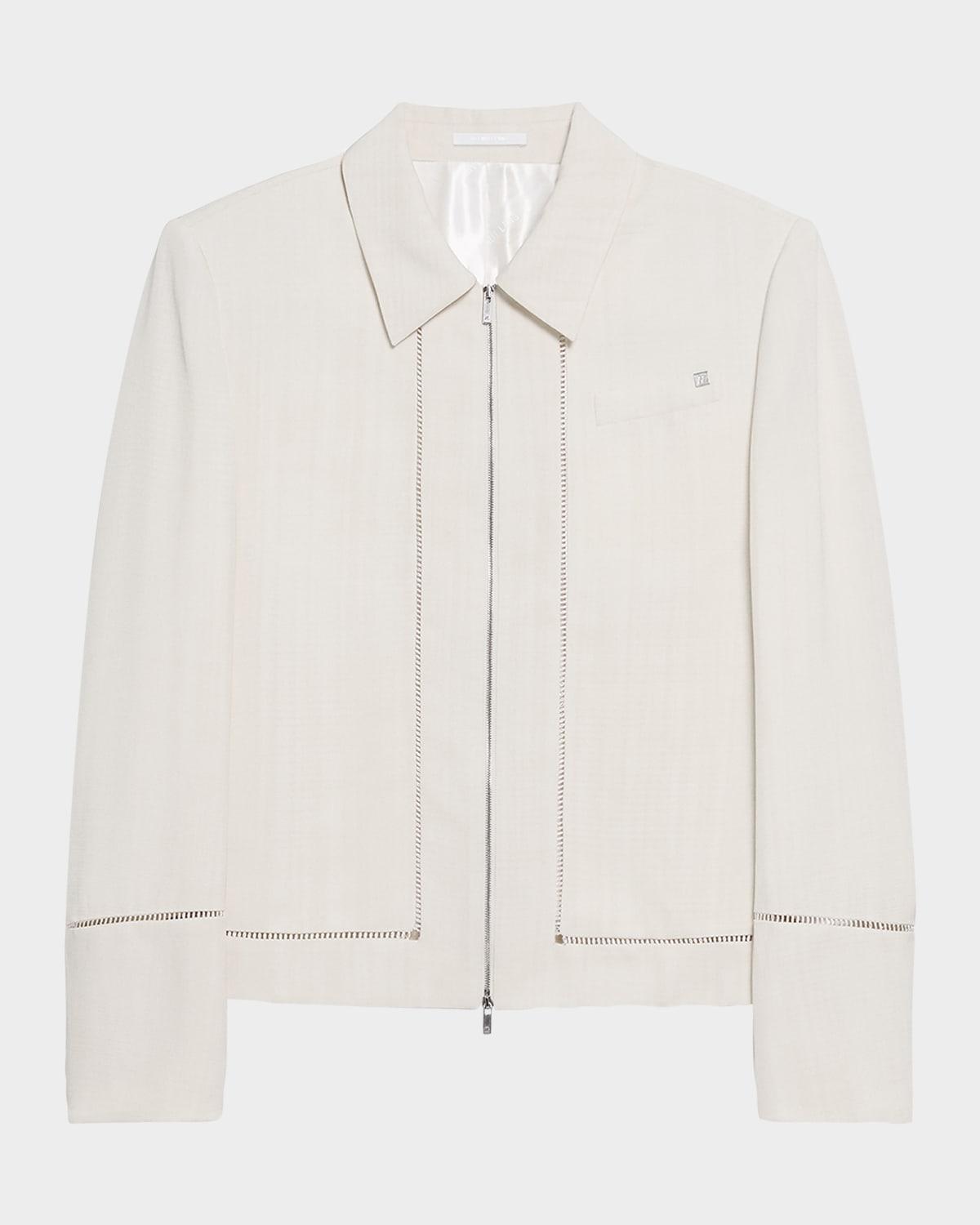 Men's Ladder-Stitch Border Zip Jacket Product Image