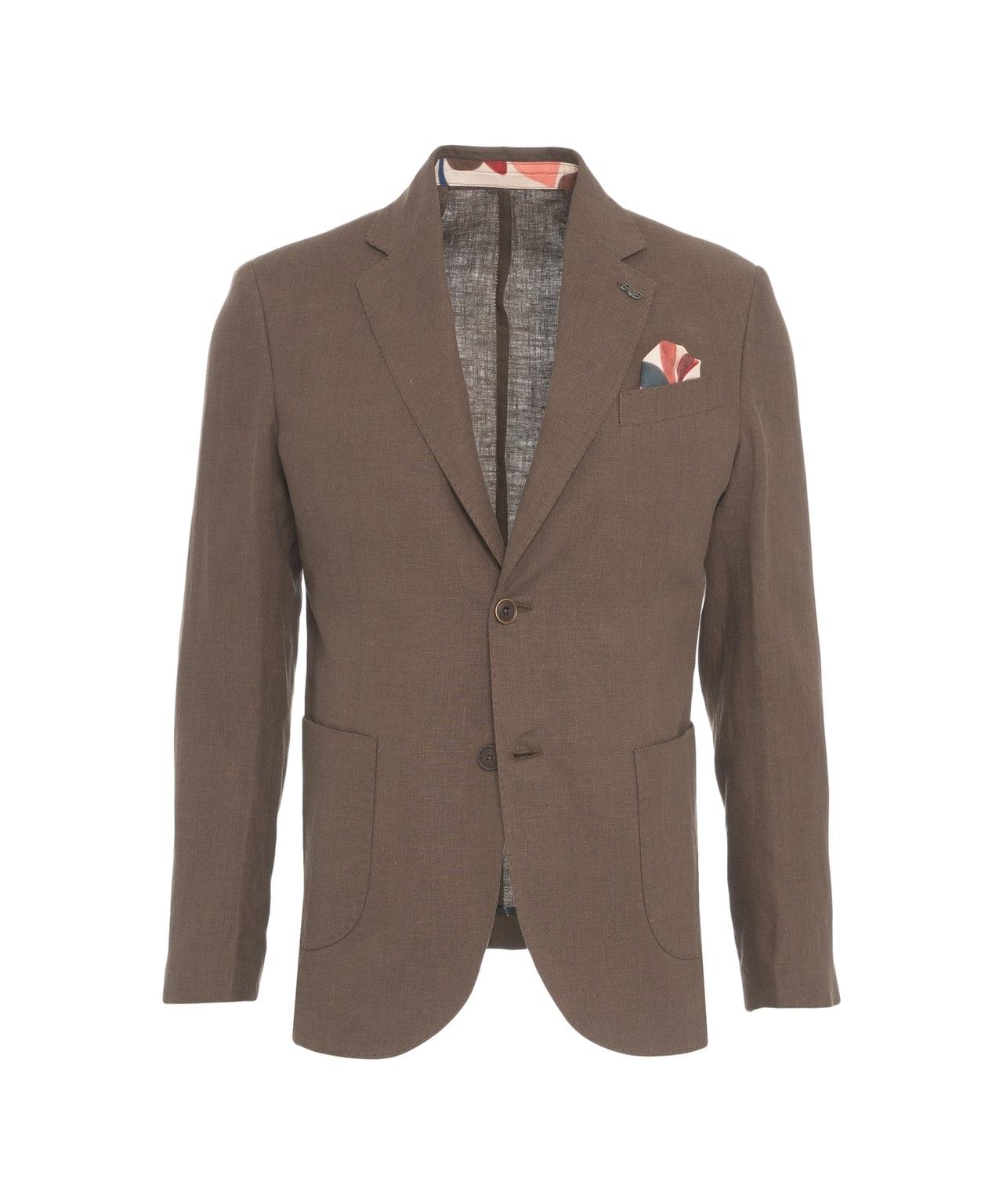 Single-breasted suit in linen Product Image