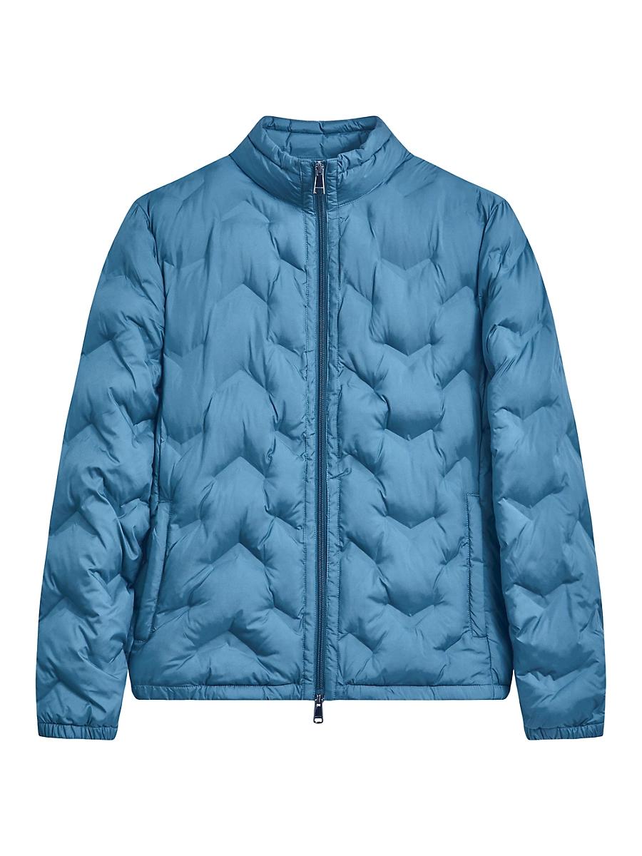 Mens Quilted Zip Bomber Jacket Product Image