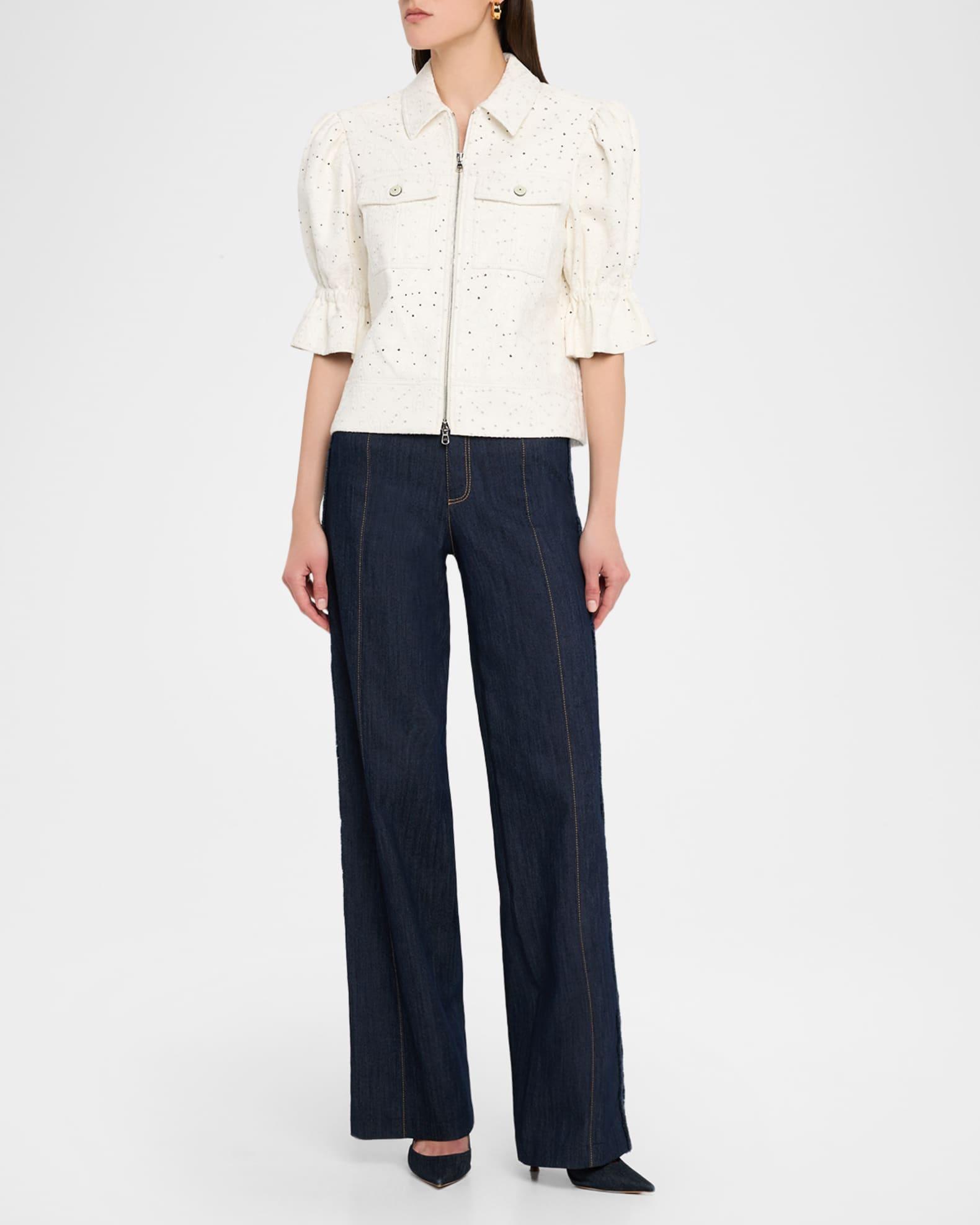 Holly Embroidered Short-Sleeve Jacket Product Image