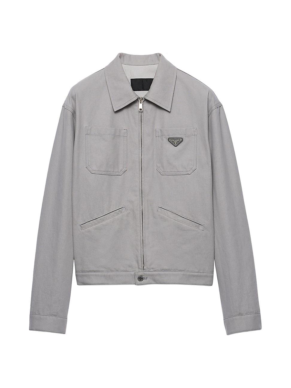 Mens Denim Zip-Up Blouson Jacket Product Image