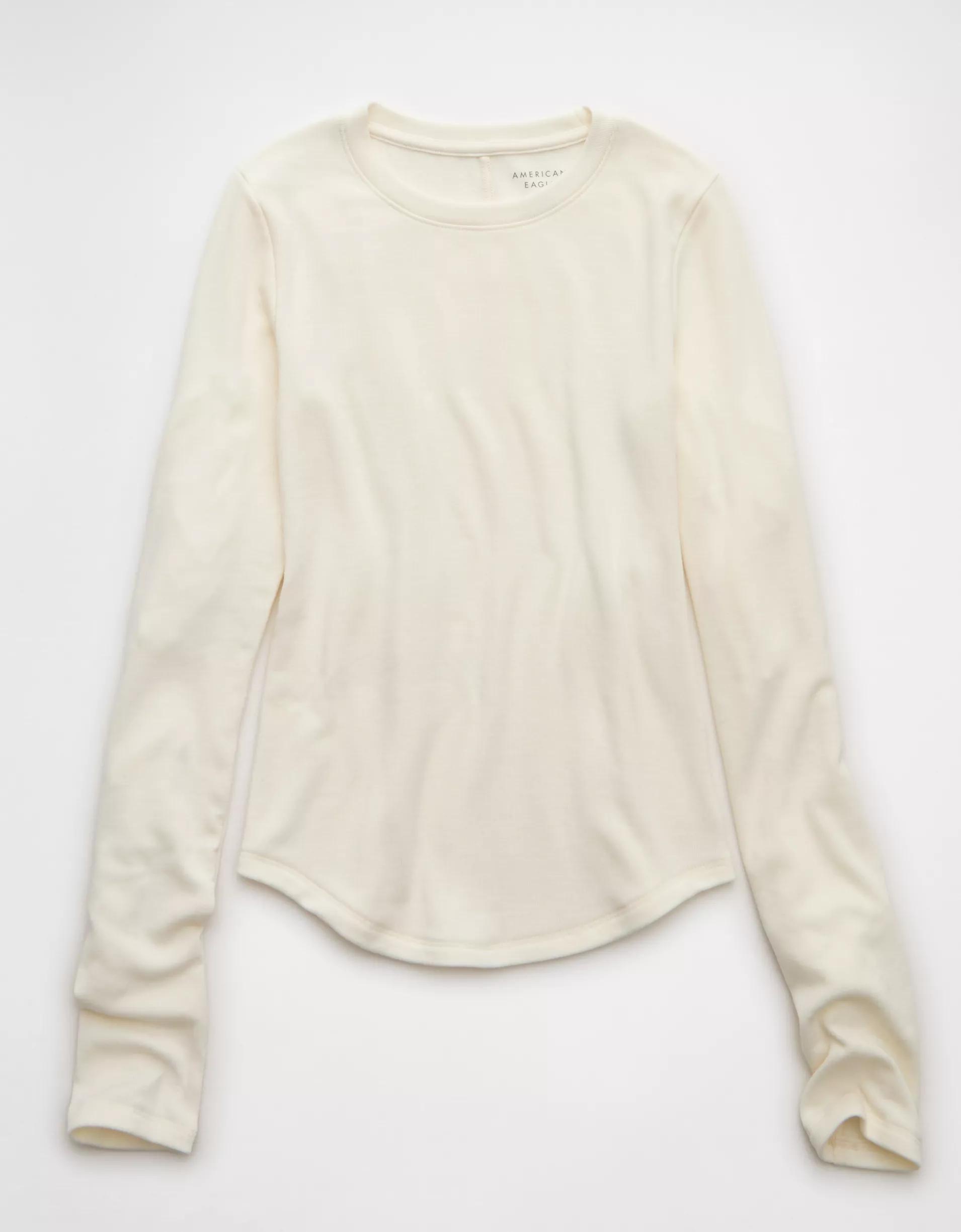 AE Long Sleeve Cozy Crewneck T-Shirt Product Image