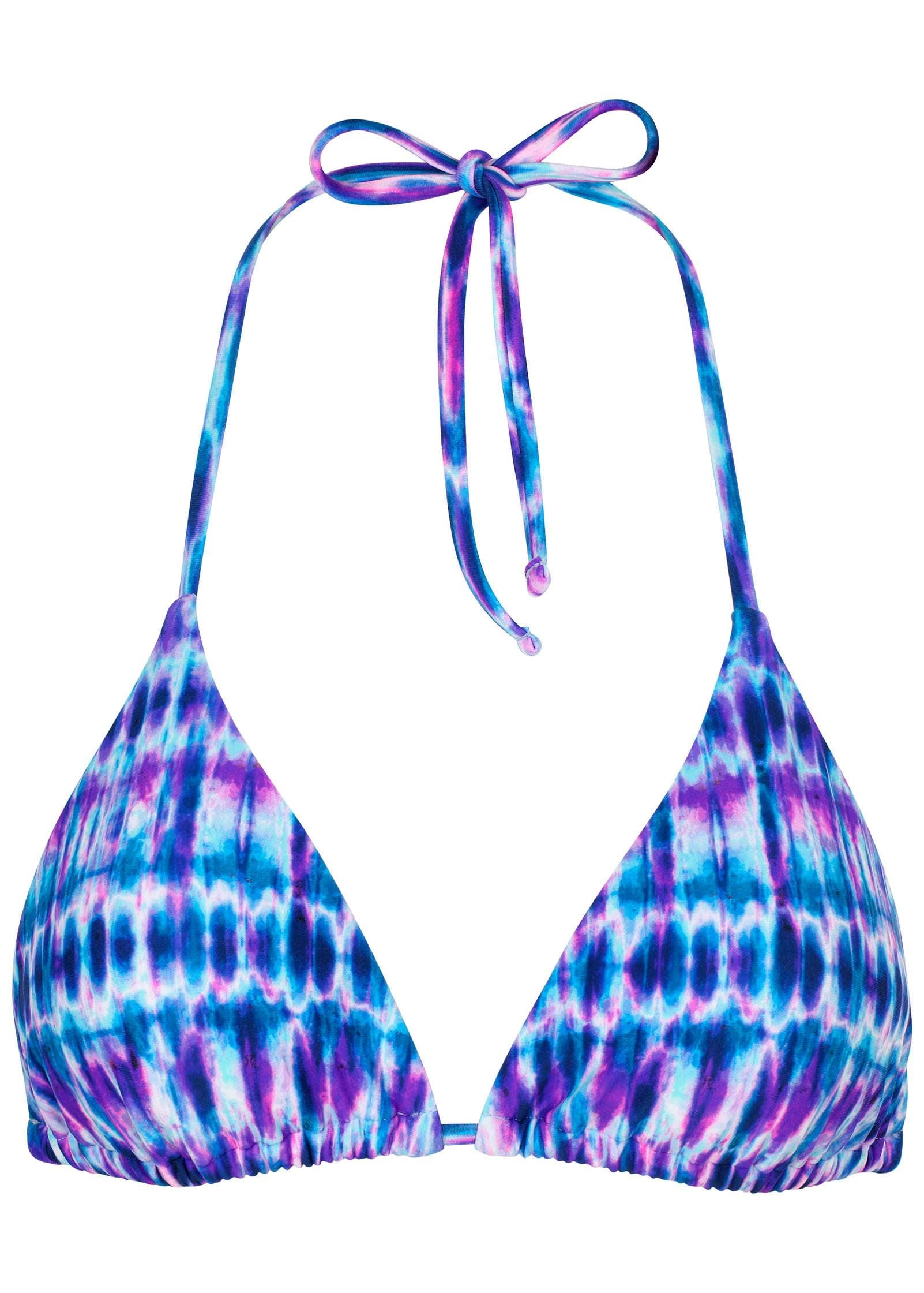 Bahamas Triangle Bikini Top - Blurred Leopard Stripe Product Image