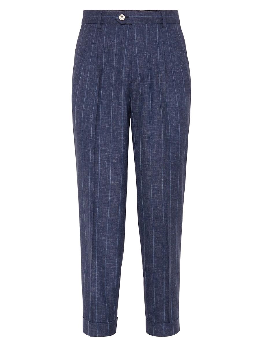 Mens Fresco Leisure Fit Trousers with Double Pleats Product Image