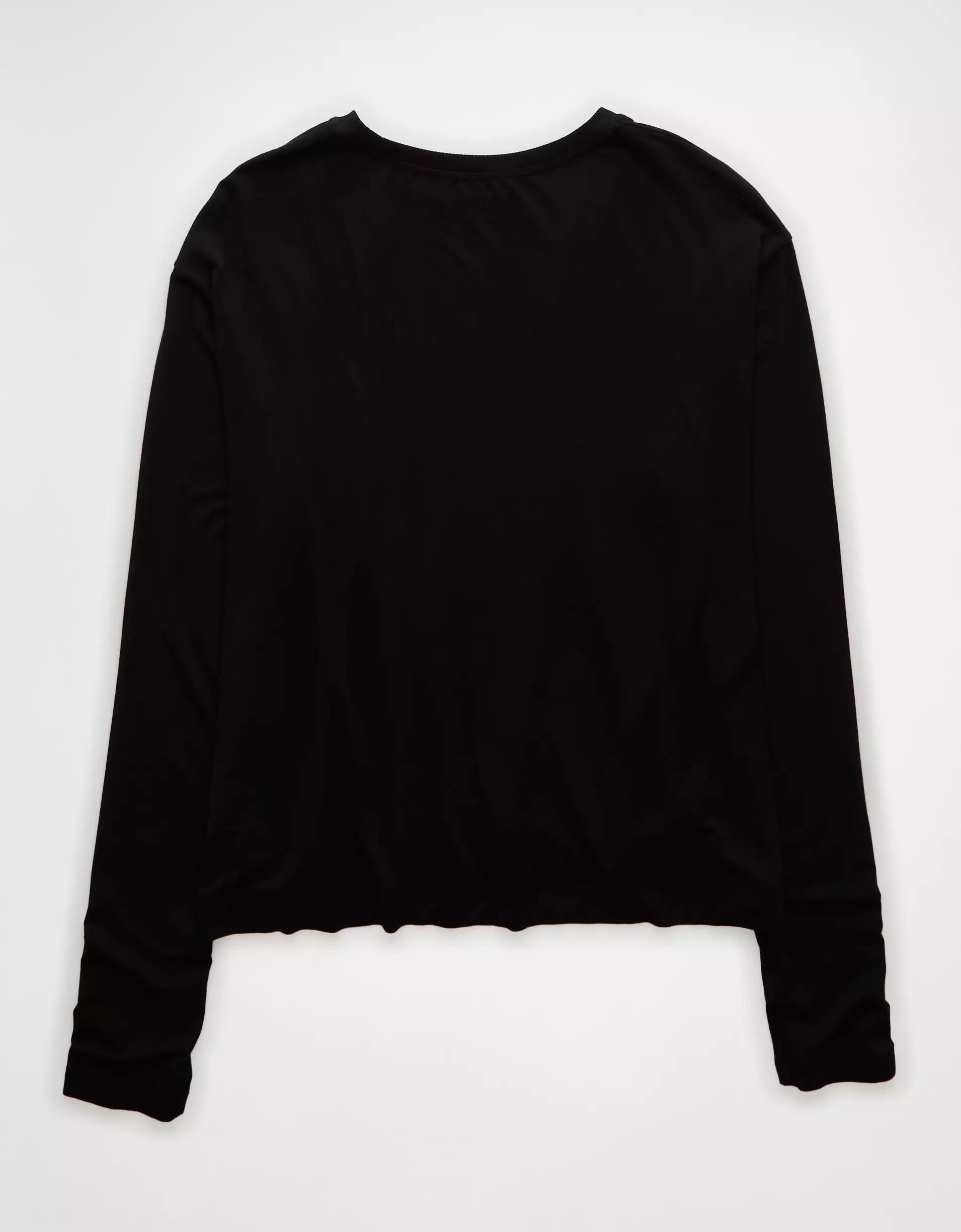 AE Soft & Sexy Long-Sleeve Pocket T-Shirt Product Image