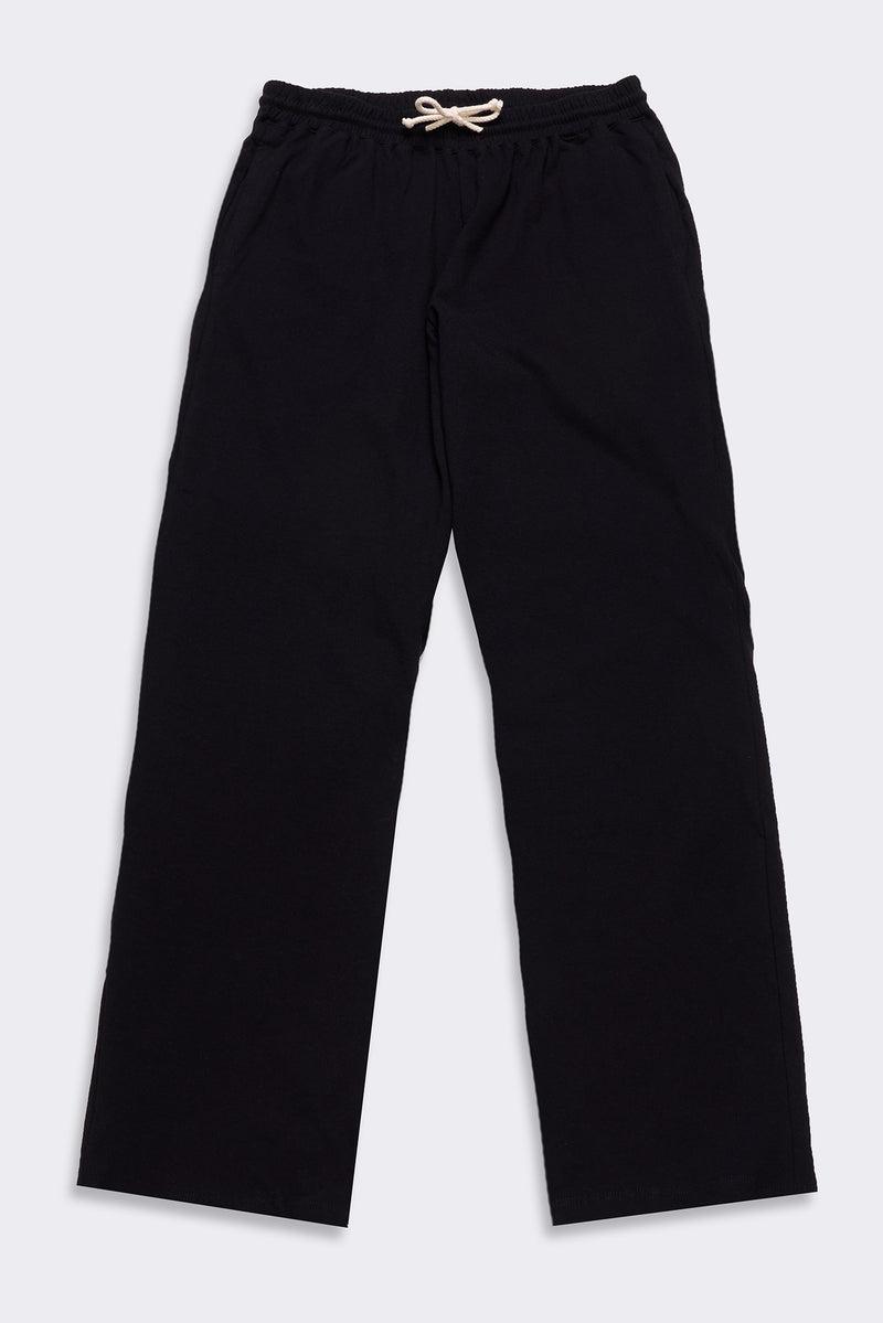 Women's Organic Straight Leg Lounge Pants in Black Product Image