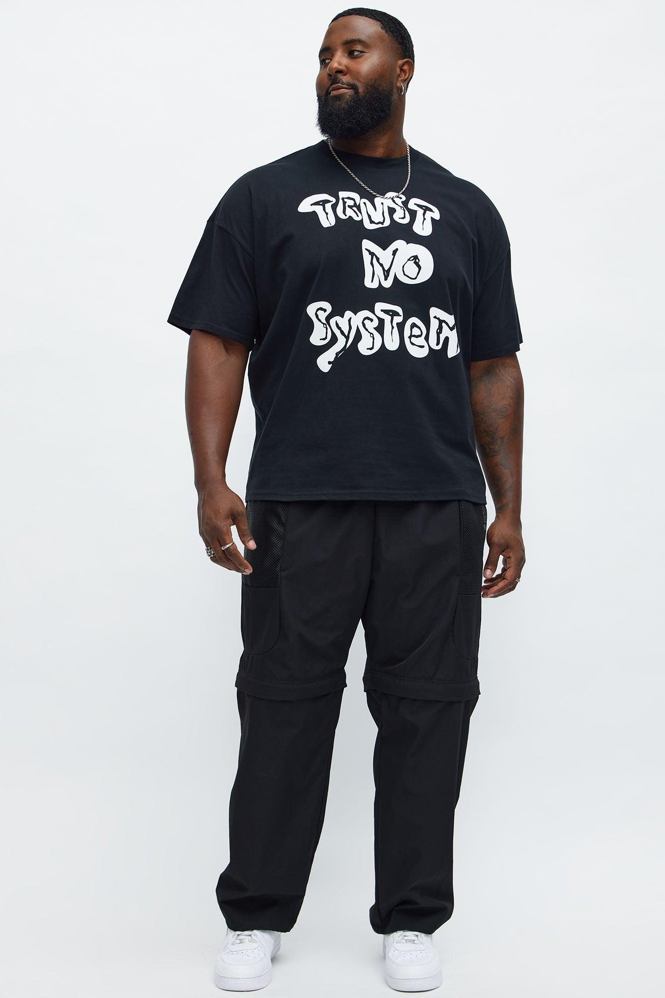 Trust No System Oversized Short Sleeve Tee - Black Male Product Image