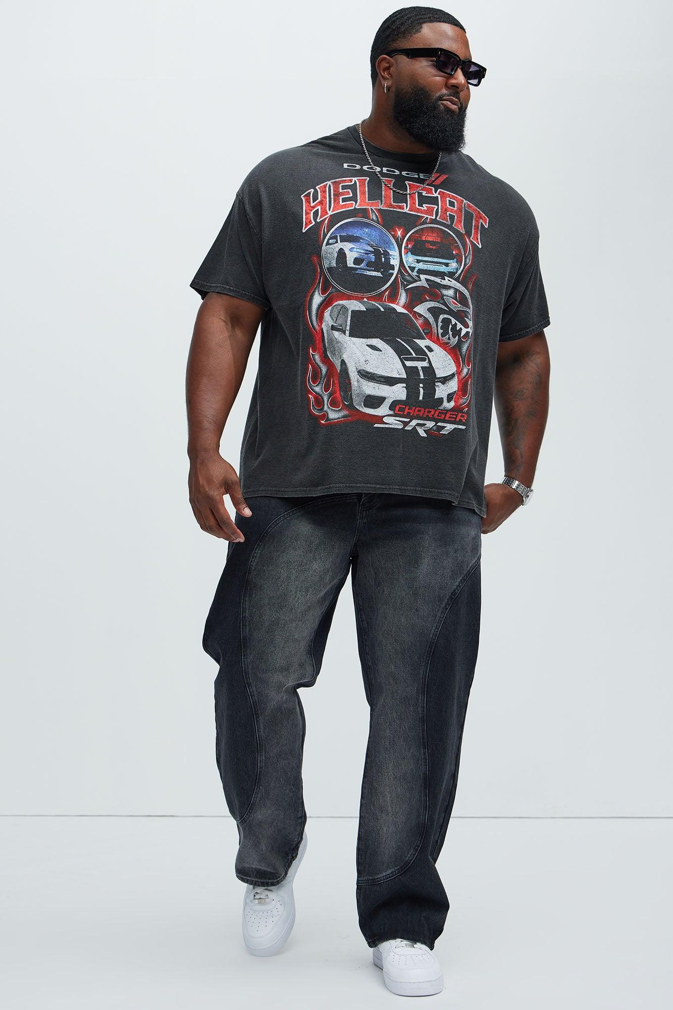 Dodge Hellcat Charger Short Sleeve Tee - Black Product Image