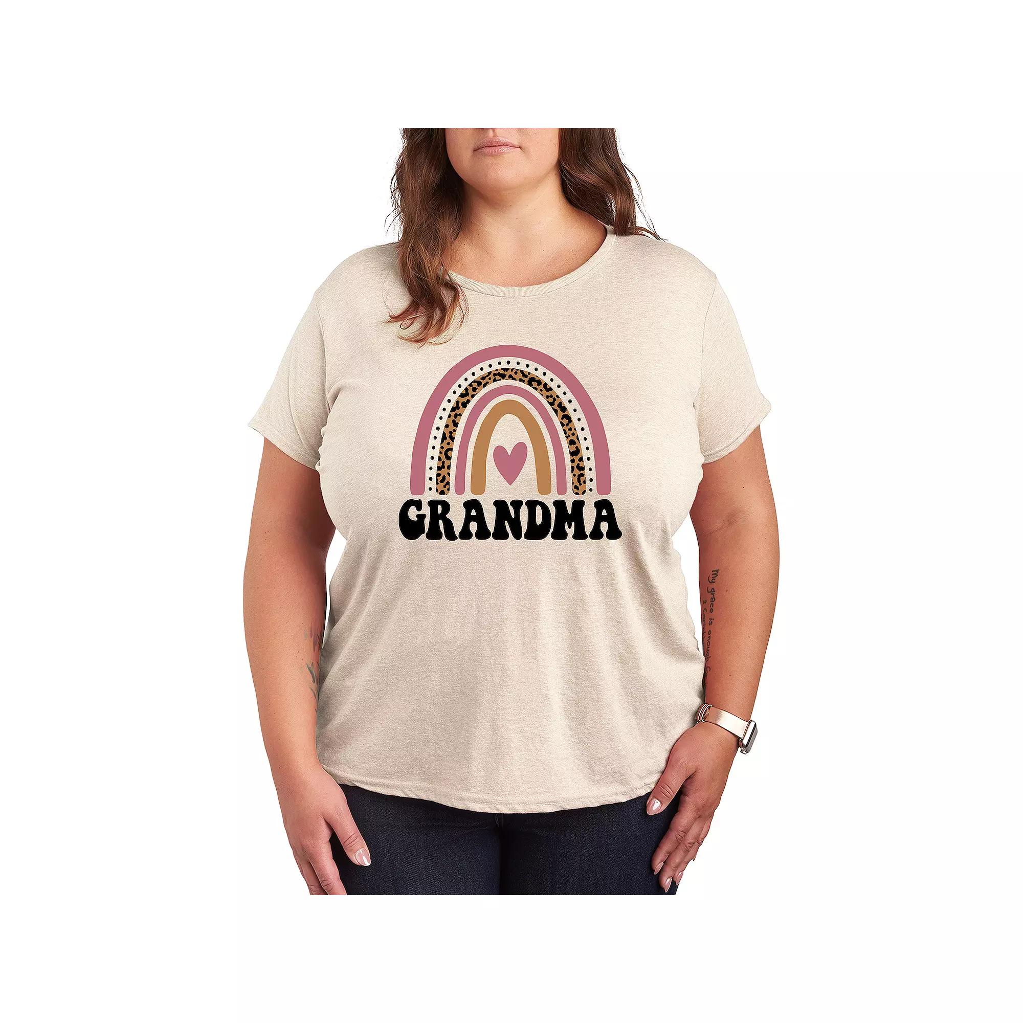 Plus Grandma Muted Rainbow Graphic Tee, Women's,  Product Image