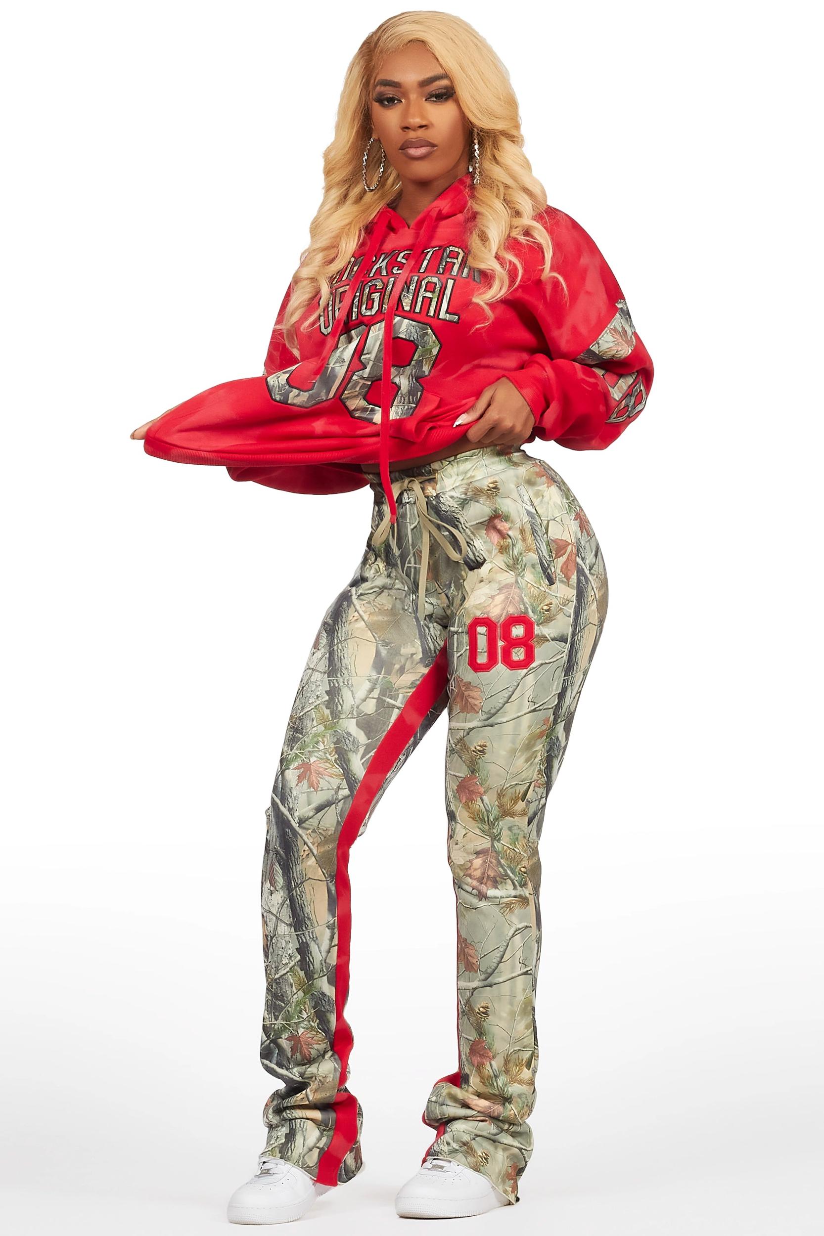 Eniyha Red/Camo Stacked Trackset Female Product Image