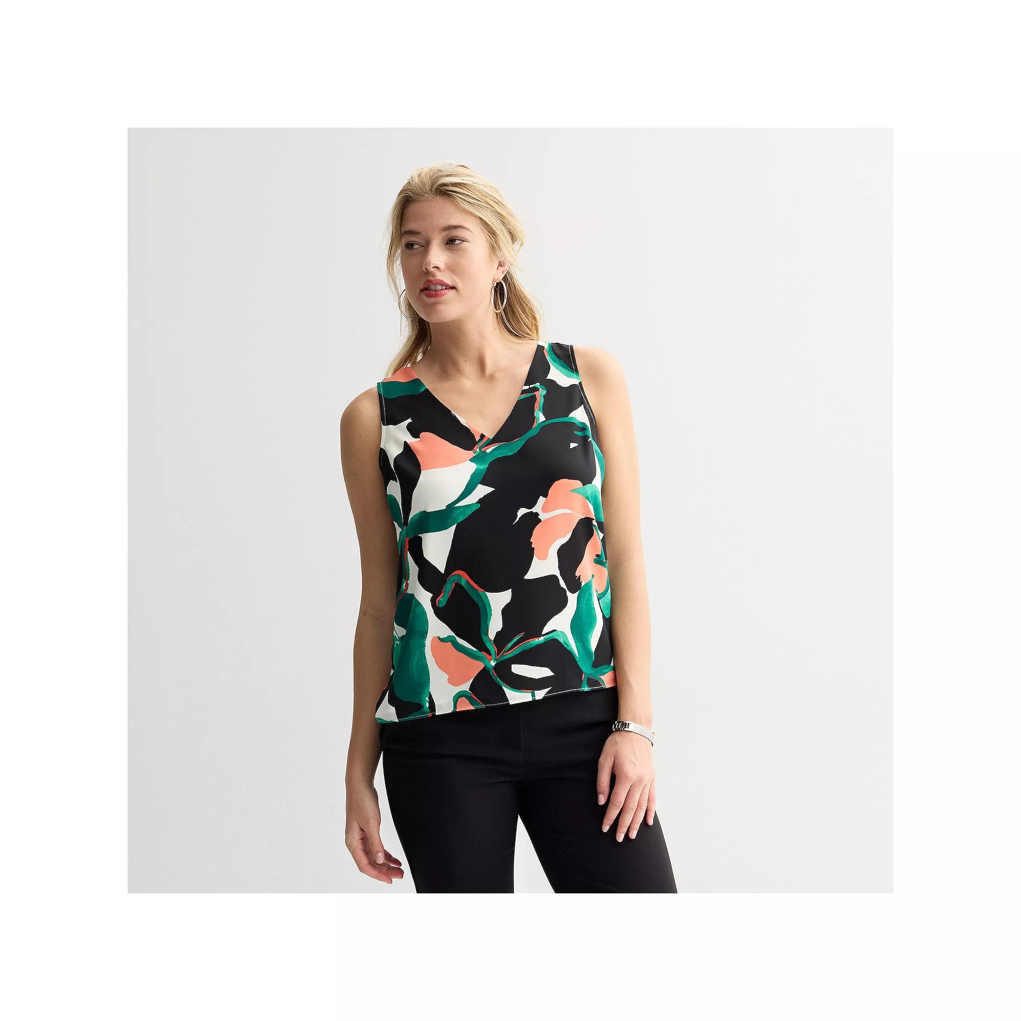 Women's Petite Nine West V-Neck Tank Top,  Product Image