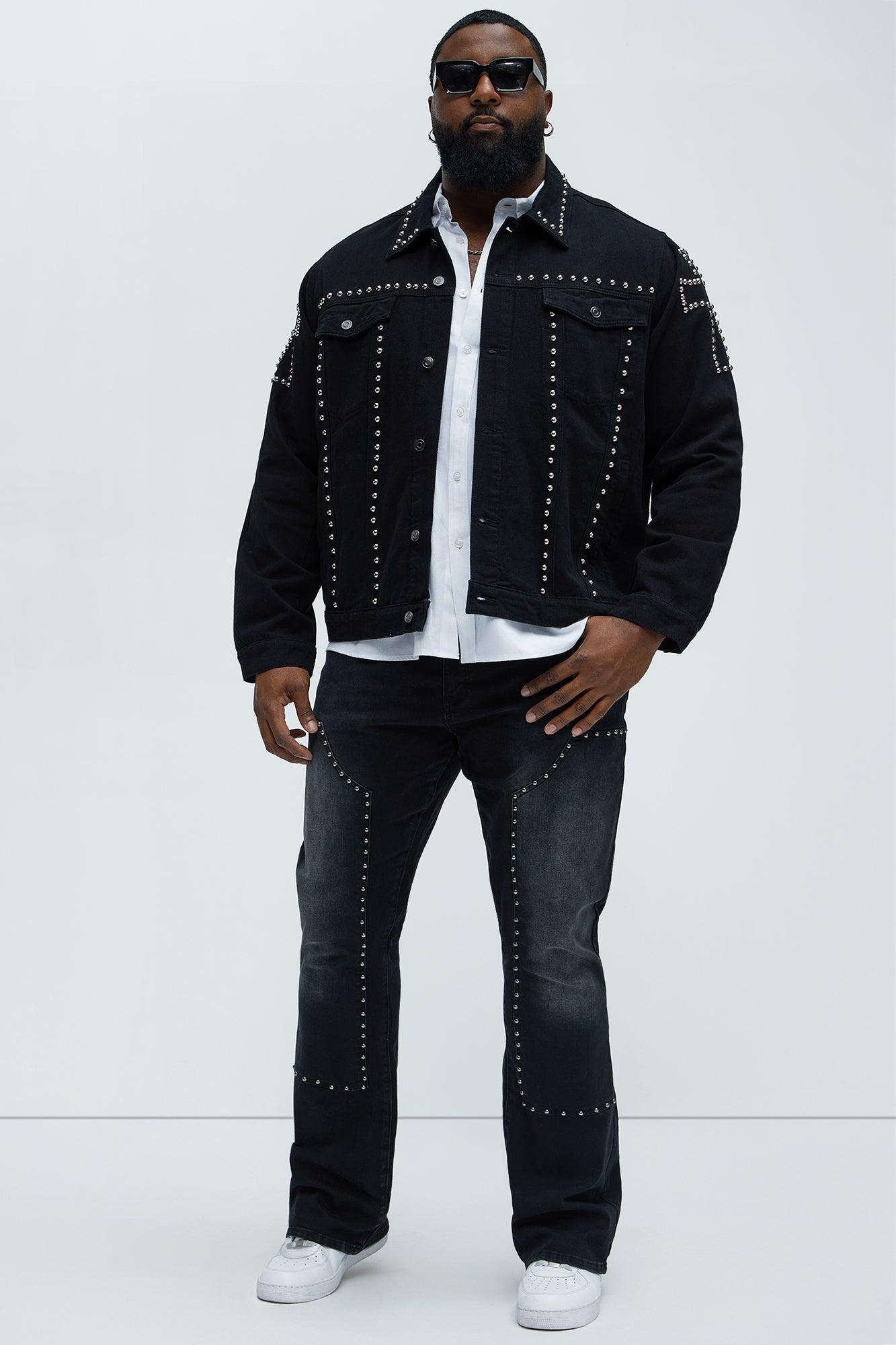 Rider Studded Trucker Jacket - Black Product Image