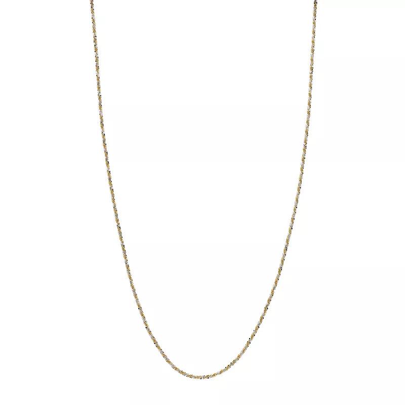 Primavera 24k Gold Over Silver Sparkle Chain Necklace, Womens Gold Tone Product Image