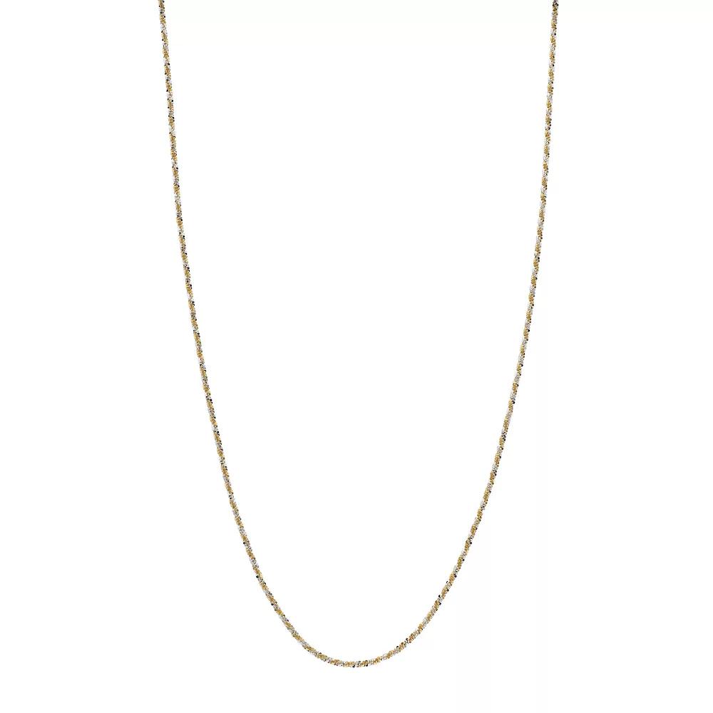 Primavera 24k Gold Over Silver Sparkle Chain Necklace, Womens Gold Tone Product Image