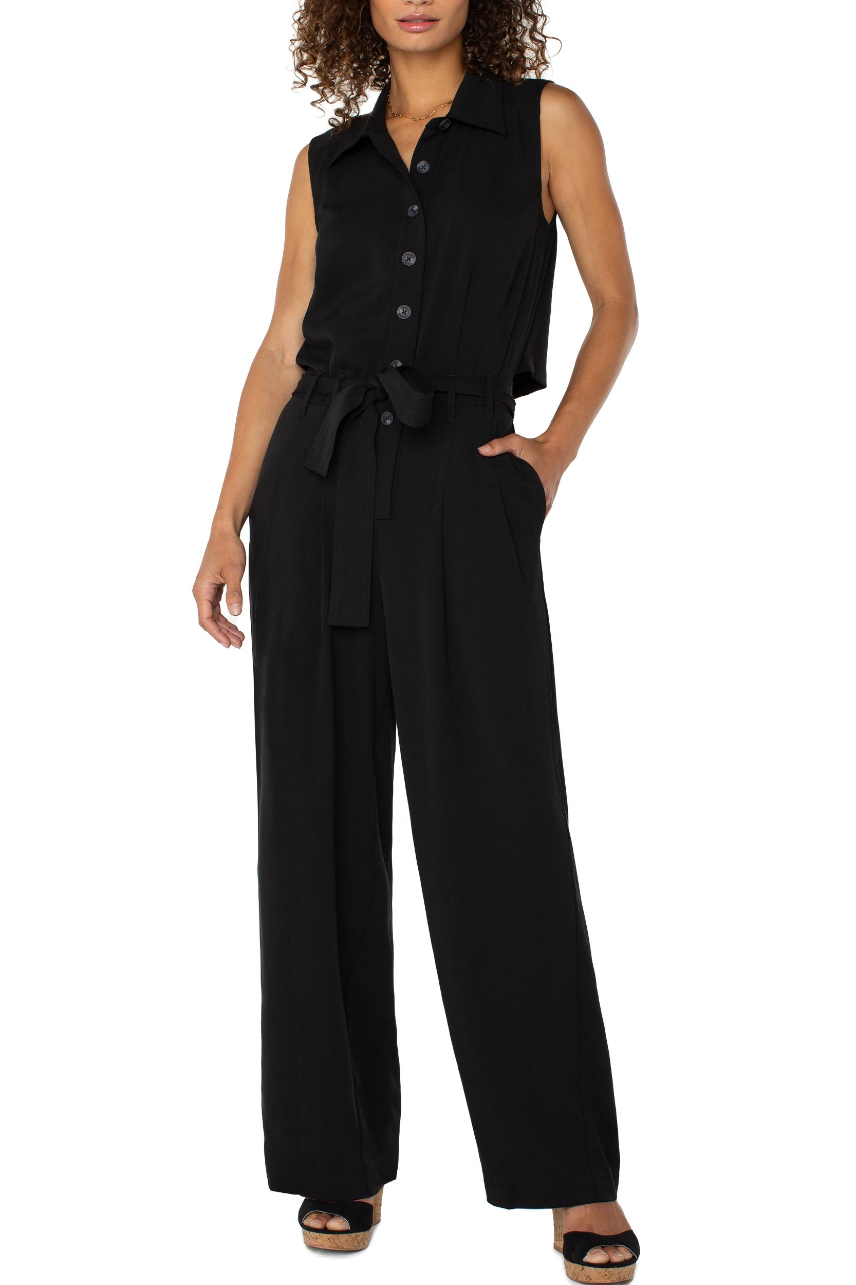 Sleeveless Wide Leg Jumpsuit 31" Product Image