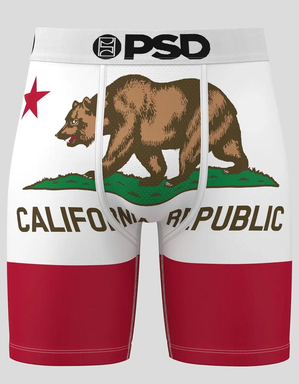 PSD California Mens Boxer Briefs - WHT/RED Product Image
