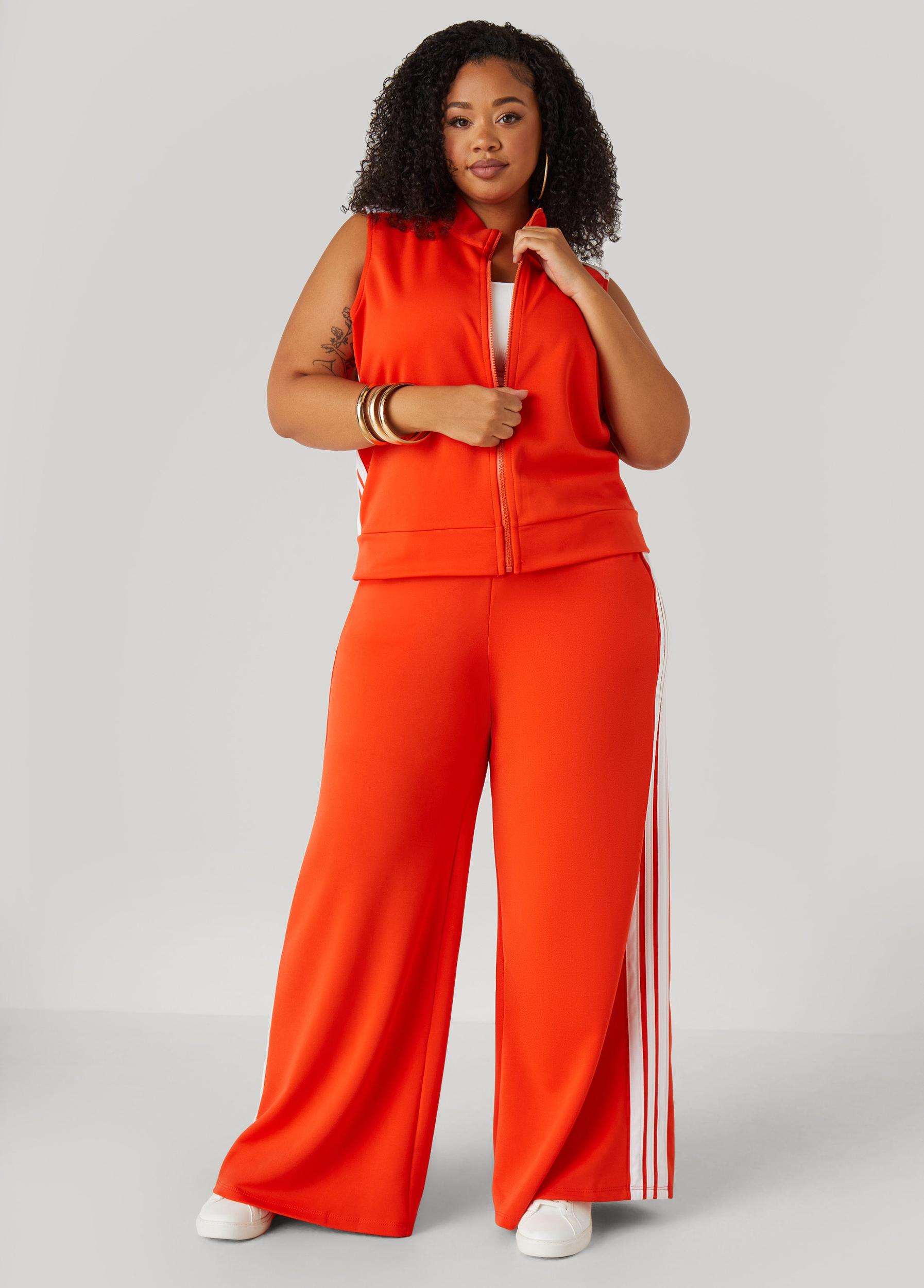 Striped Wide Leg Track Pants Product Image