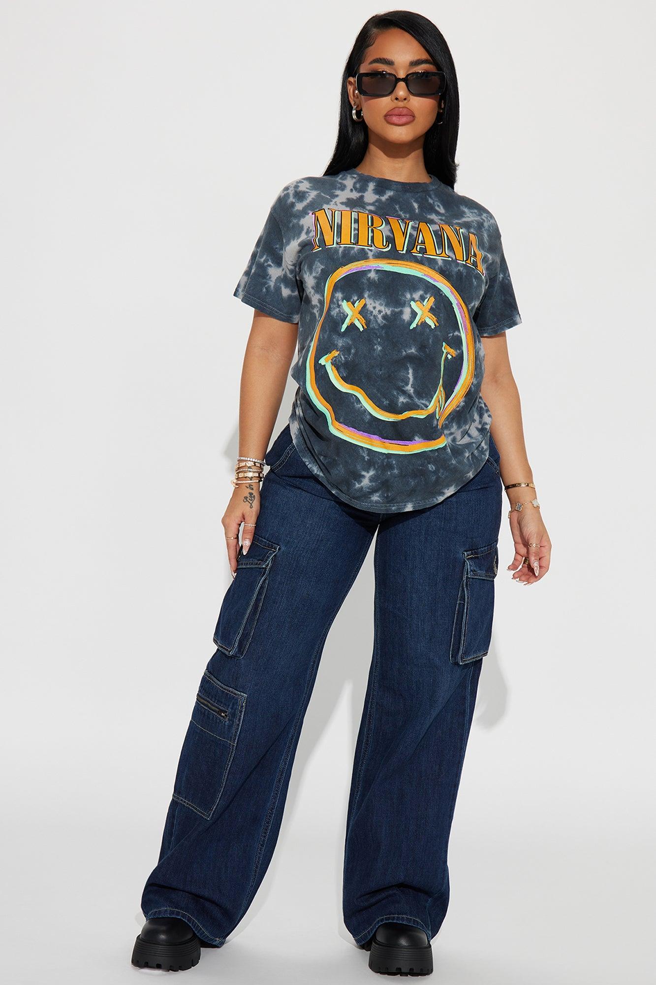 Nirvana All Smiles Tie Dye Tee - Black/combo Product Image