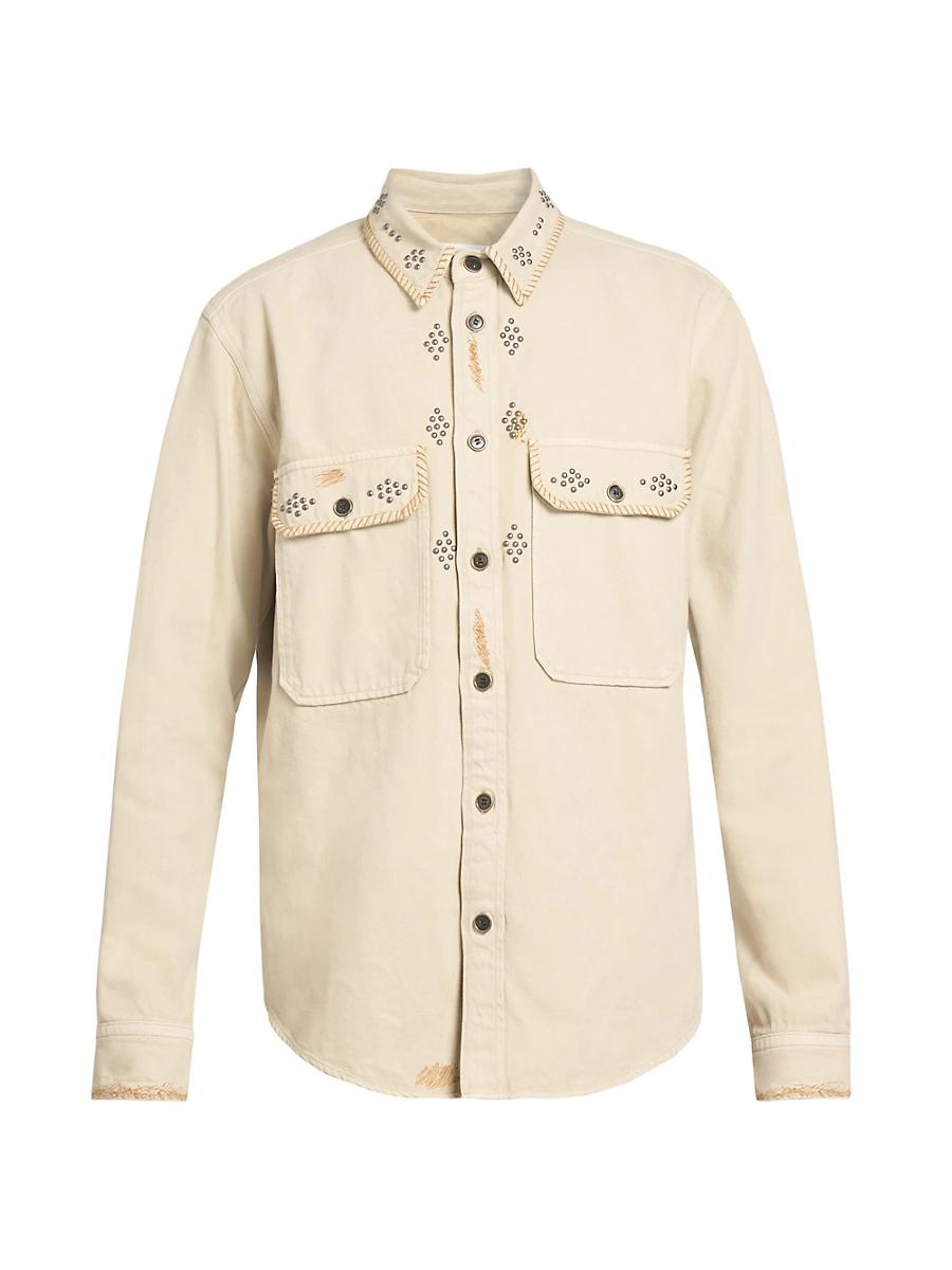 Mens Osco Studded Button-Front Shirt Product Image