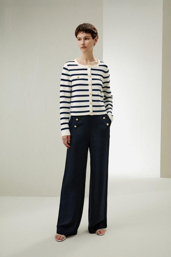 Gariana Striped Wool Cardigan Product Image