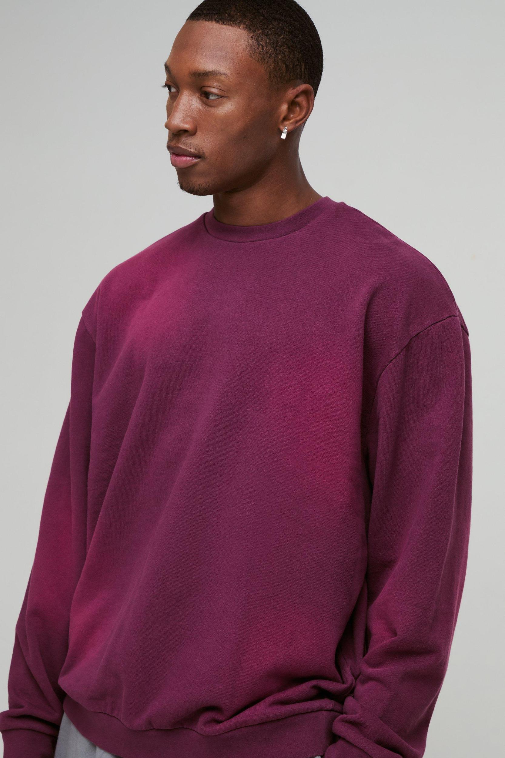 Oversized Spray Wash Sweatshirt | boohooMAN USA Product Image