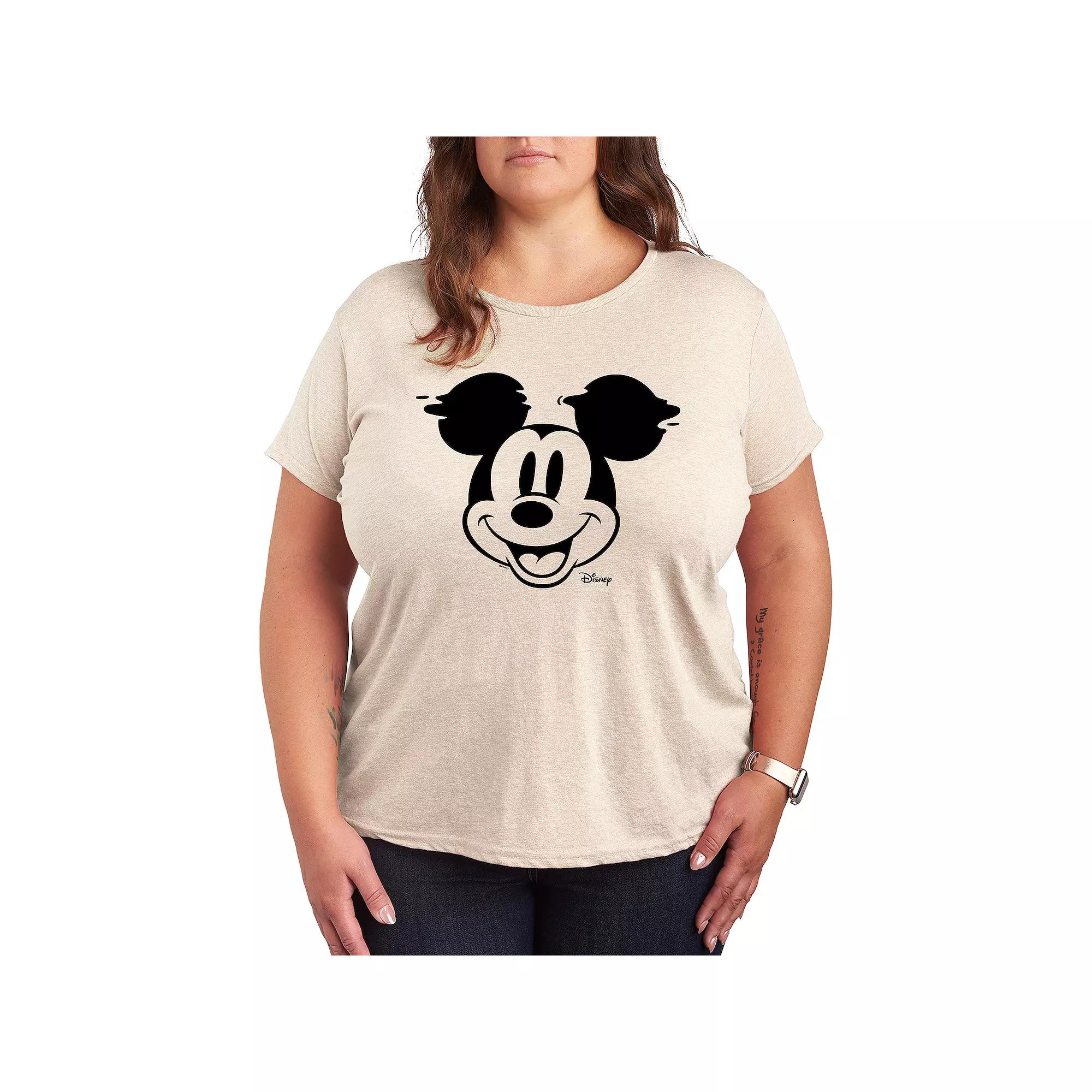 Disney's Mickey Mouse Plus Face Glitch Graphic Tee, Women's,  Product Image