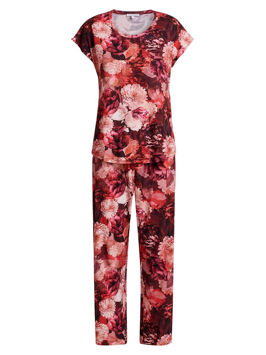 Womens The Bobbie Rosas Cropped Pajamas Product Image